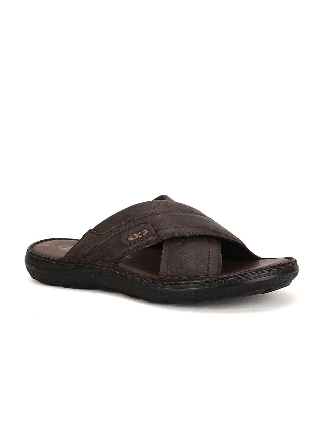 

Hush Puppies Men Leather Comfort Sandals, Brown