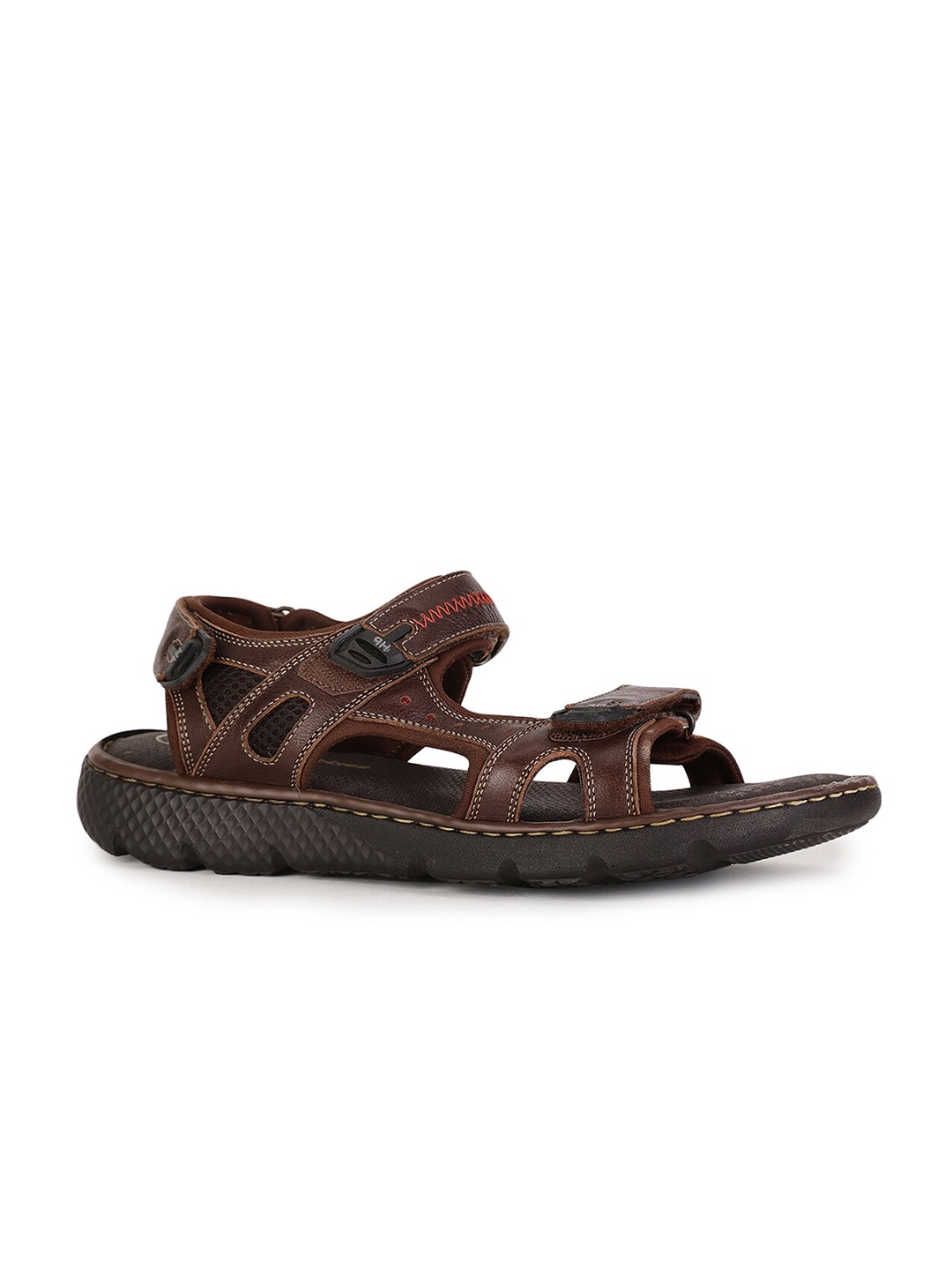 

Hush Puppies Men Leather Sports Sandals, Brown