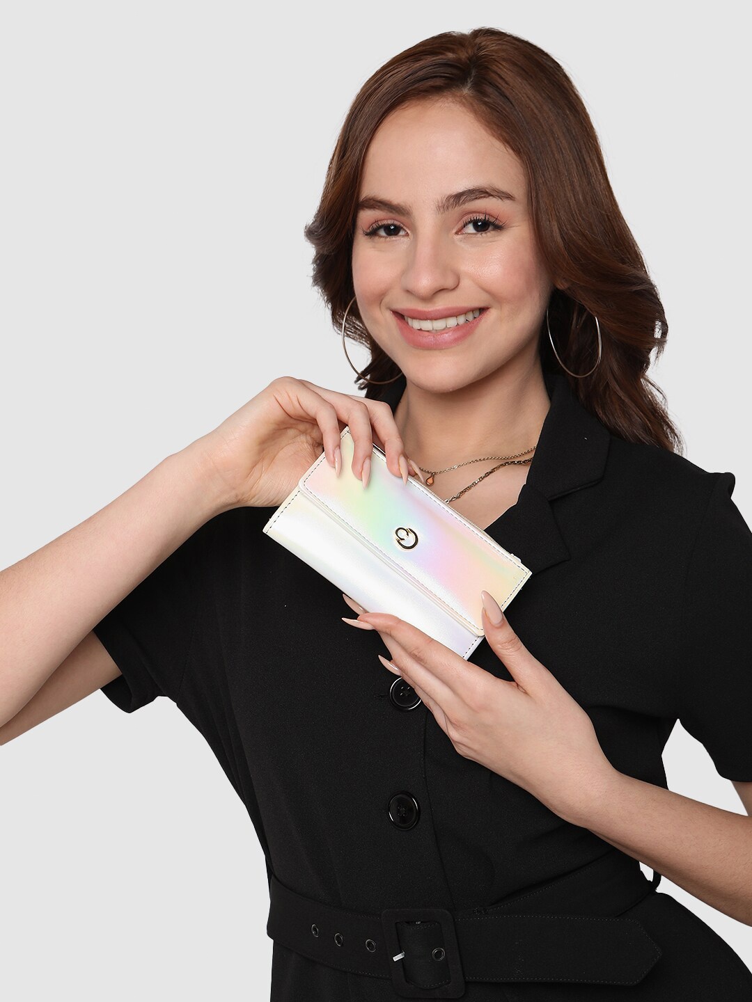 

Caprese Women RFID Three Fold Wallet, Gold