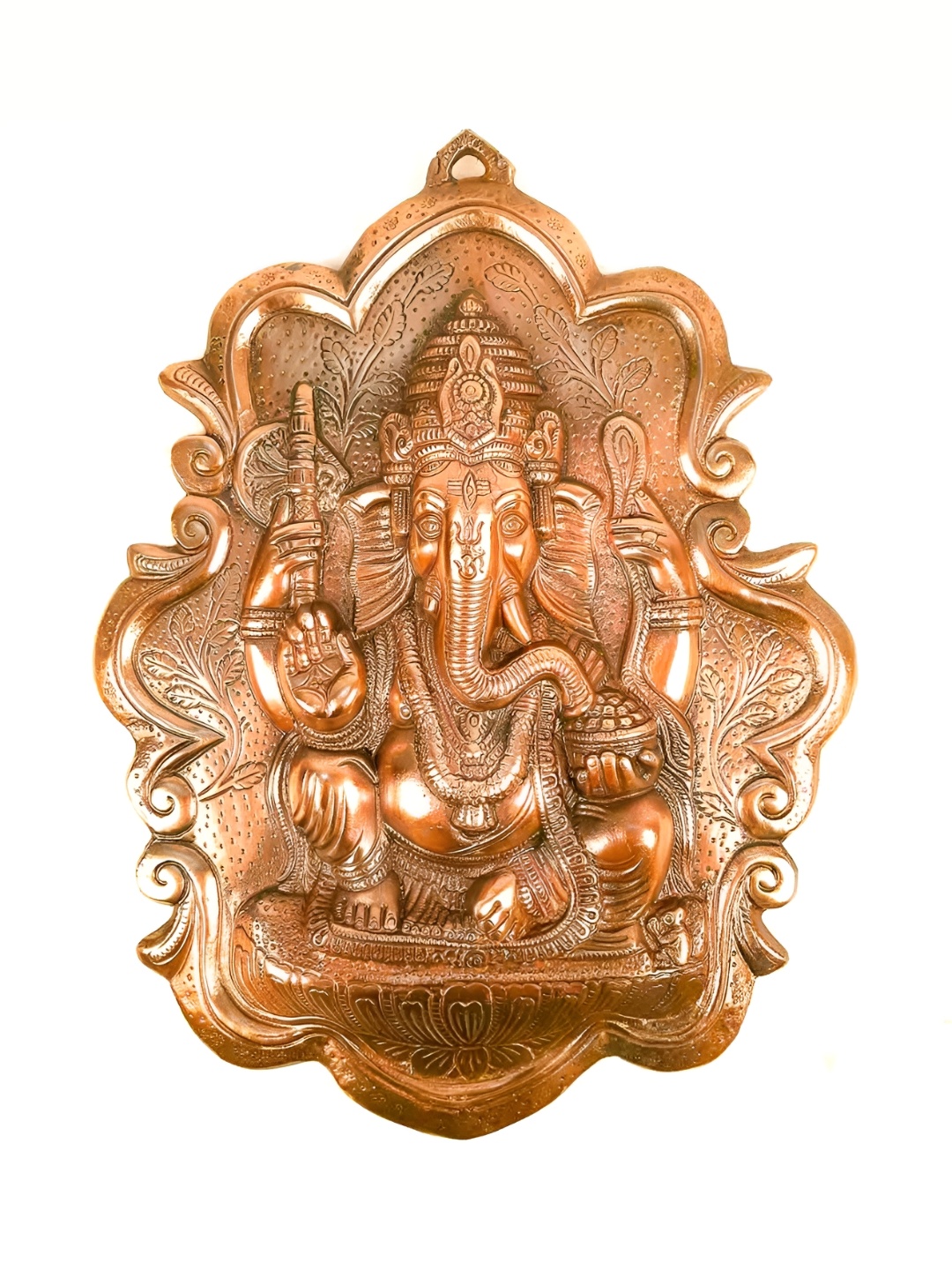 

apka mart Ganesh Ji Metal Wall Hanging, Copper