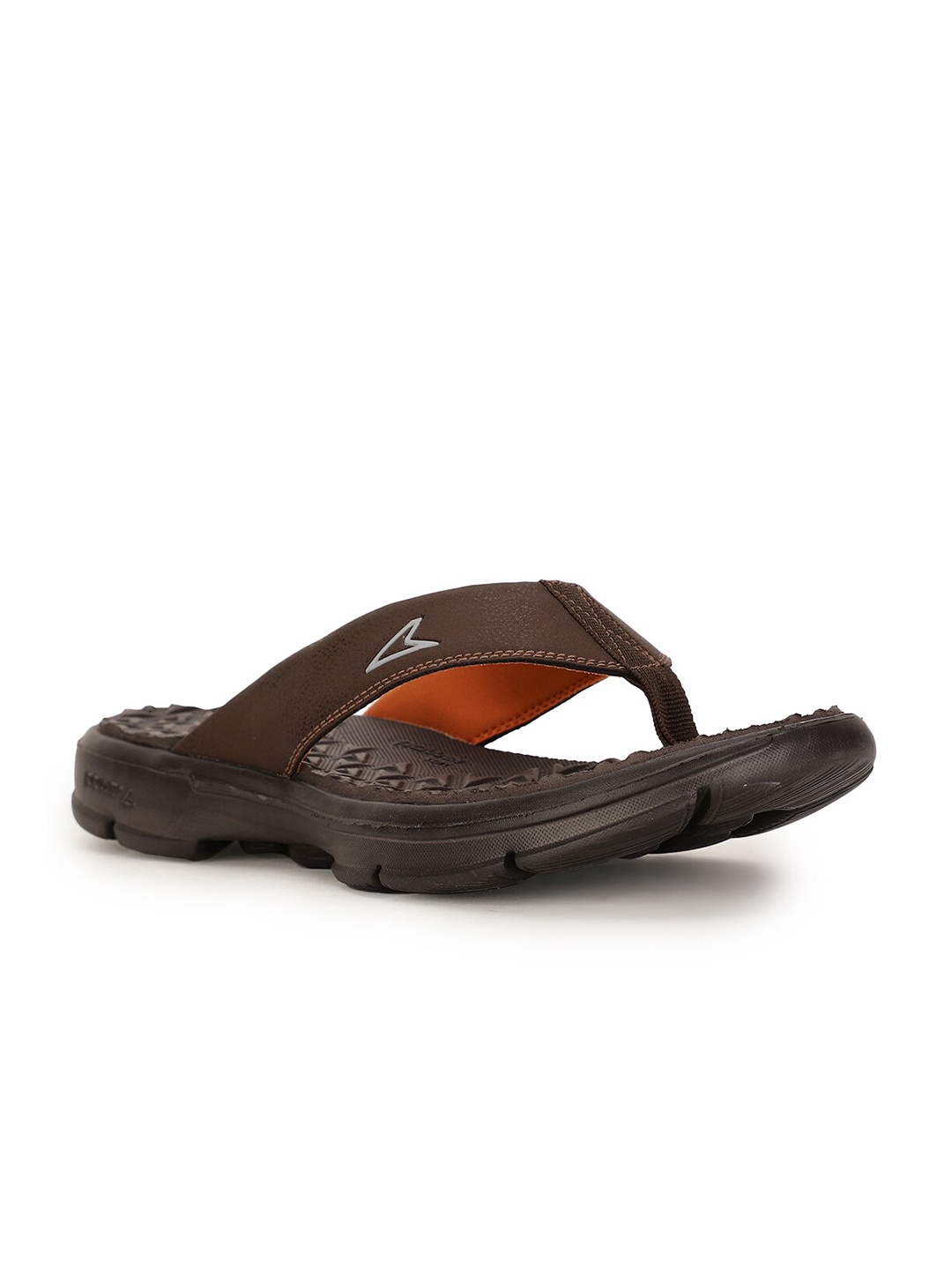 

Power Men Self Design Thong Flip-Flops, Brown