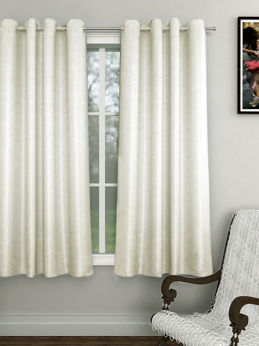

THE CONVERSION Cream-Coloured Room Darkening Window Curtain
