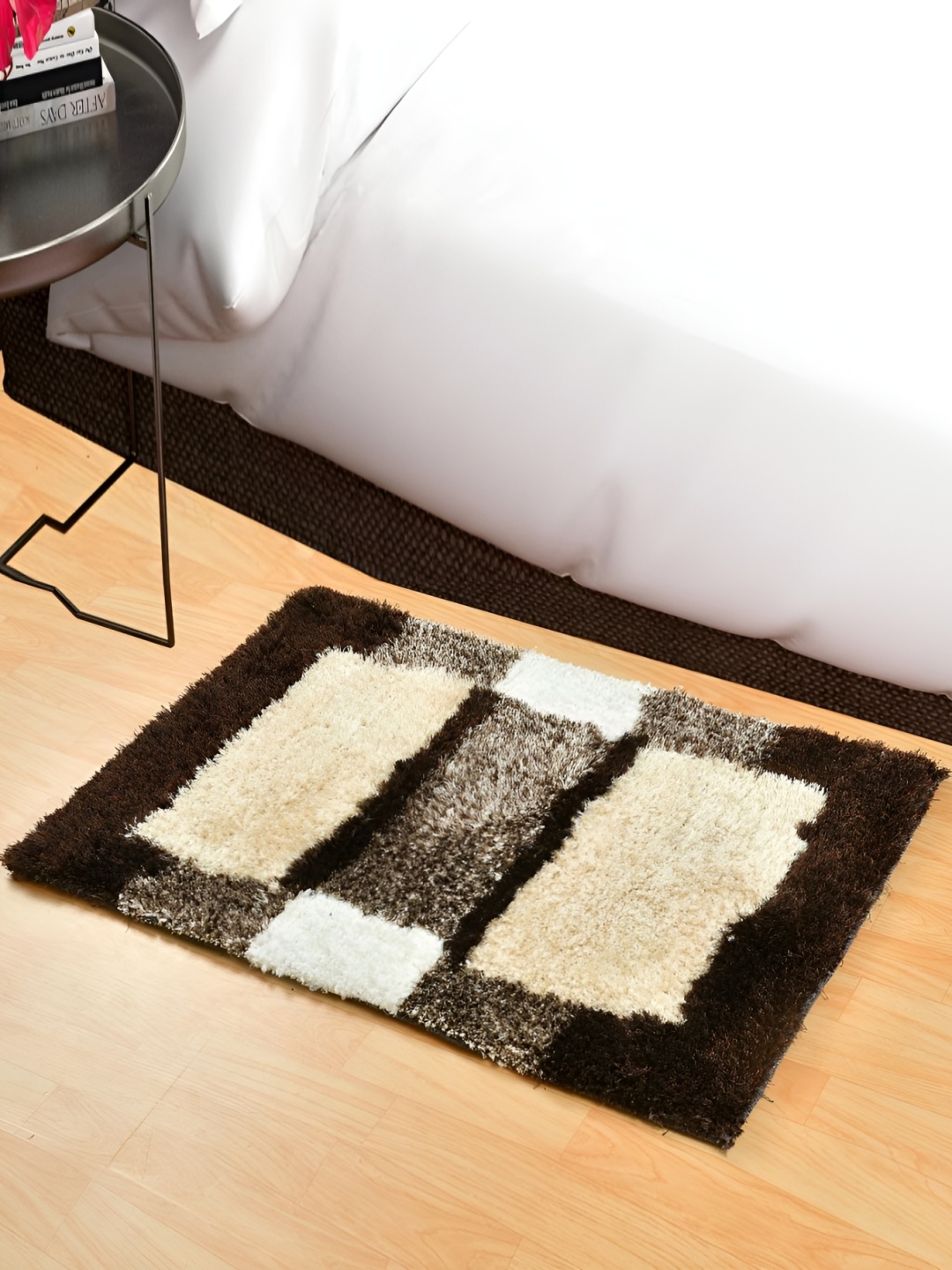 

Shopgallery Modern Shaggy Antiskid Doormat, Beige
