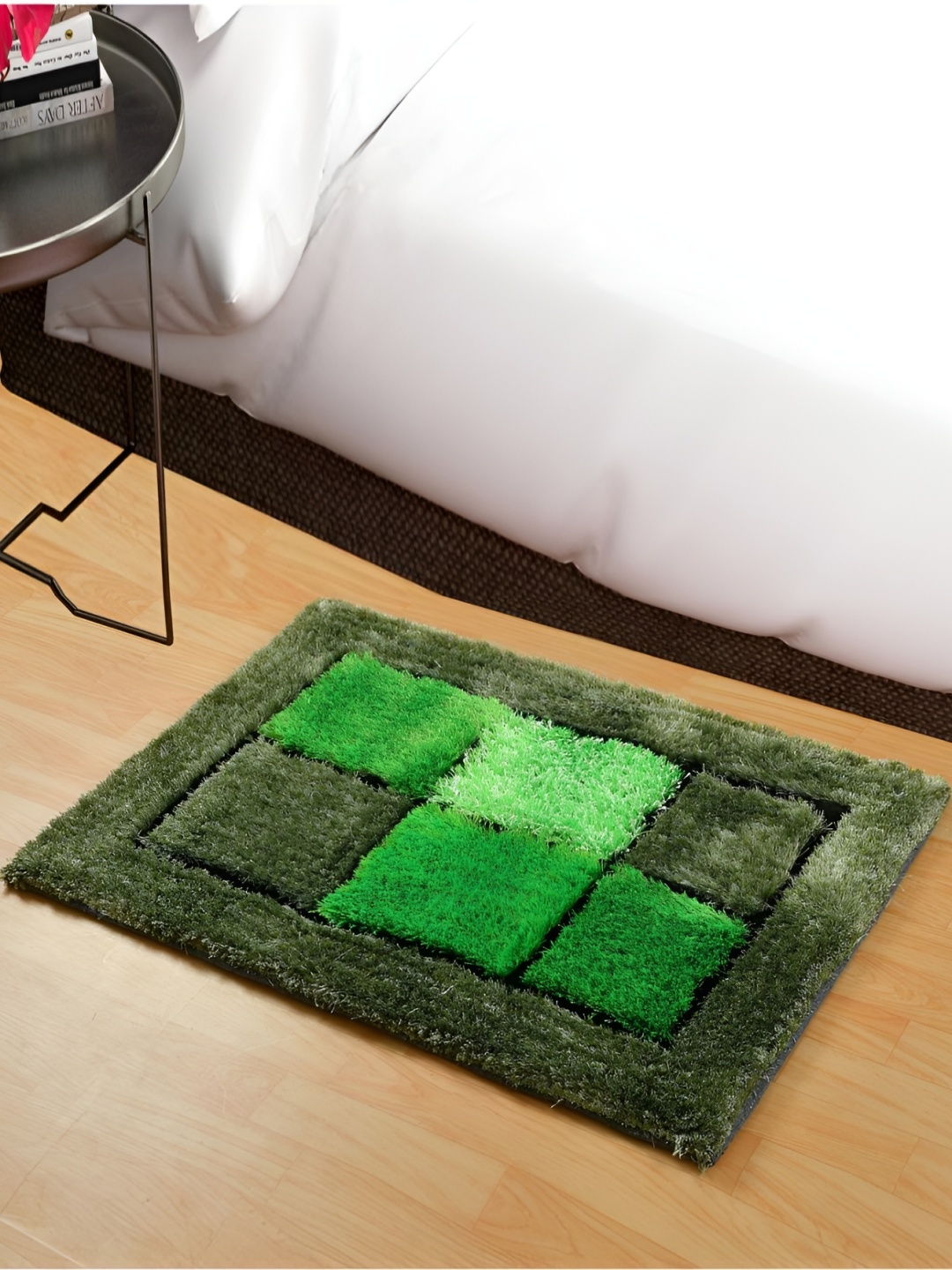 

Shopgallery Modern Shaggy Antiskid Doormat, Green