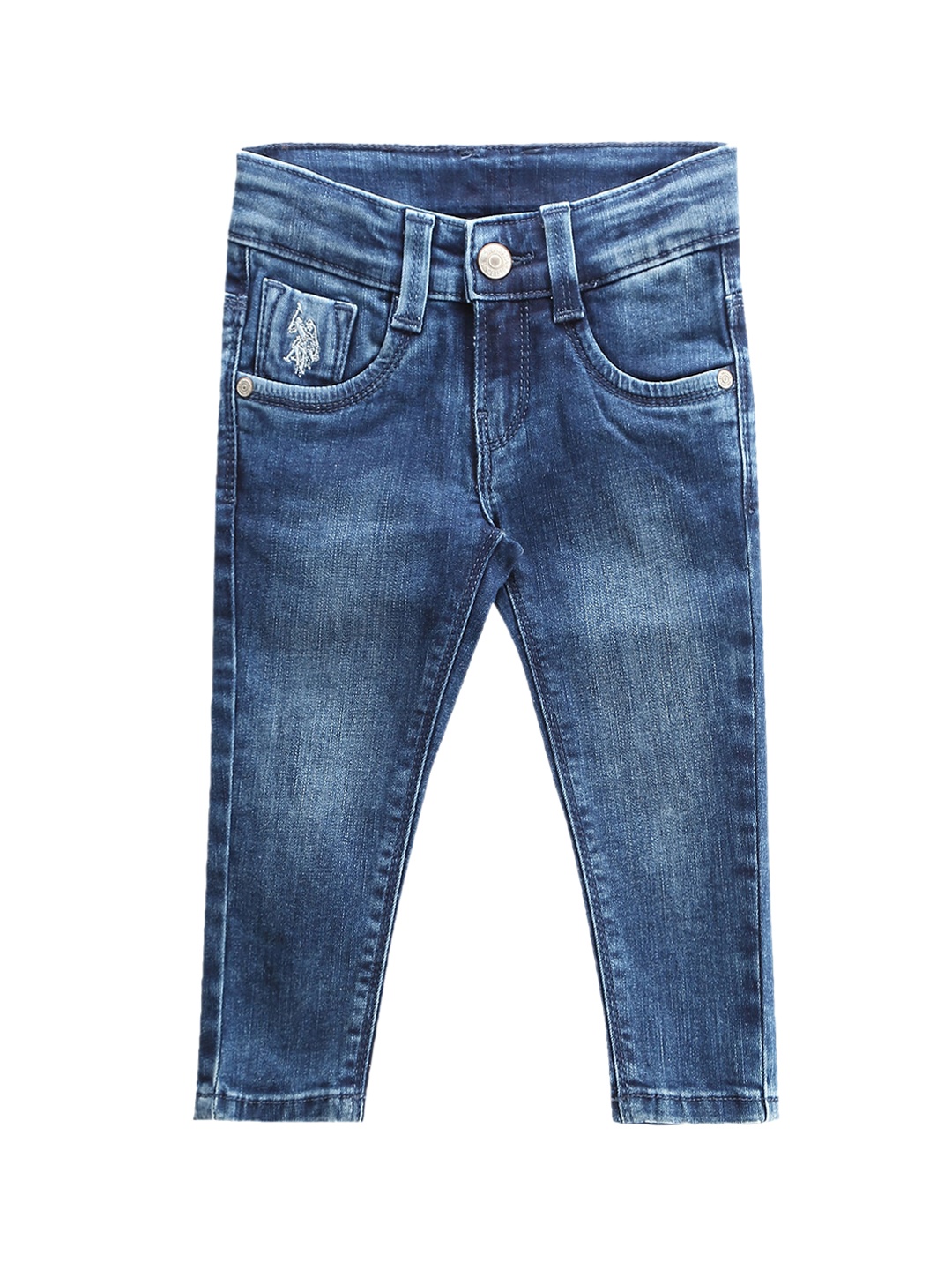

U.S. Polo Assn. Kids Boys Classic Slim Fit Light Fade Stretchable Jeans, Blue