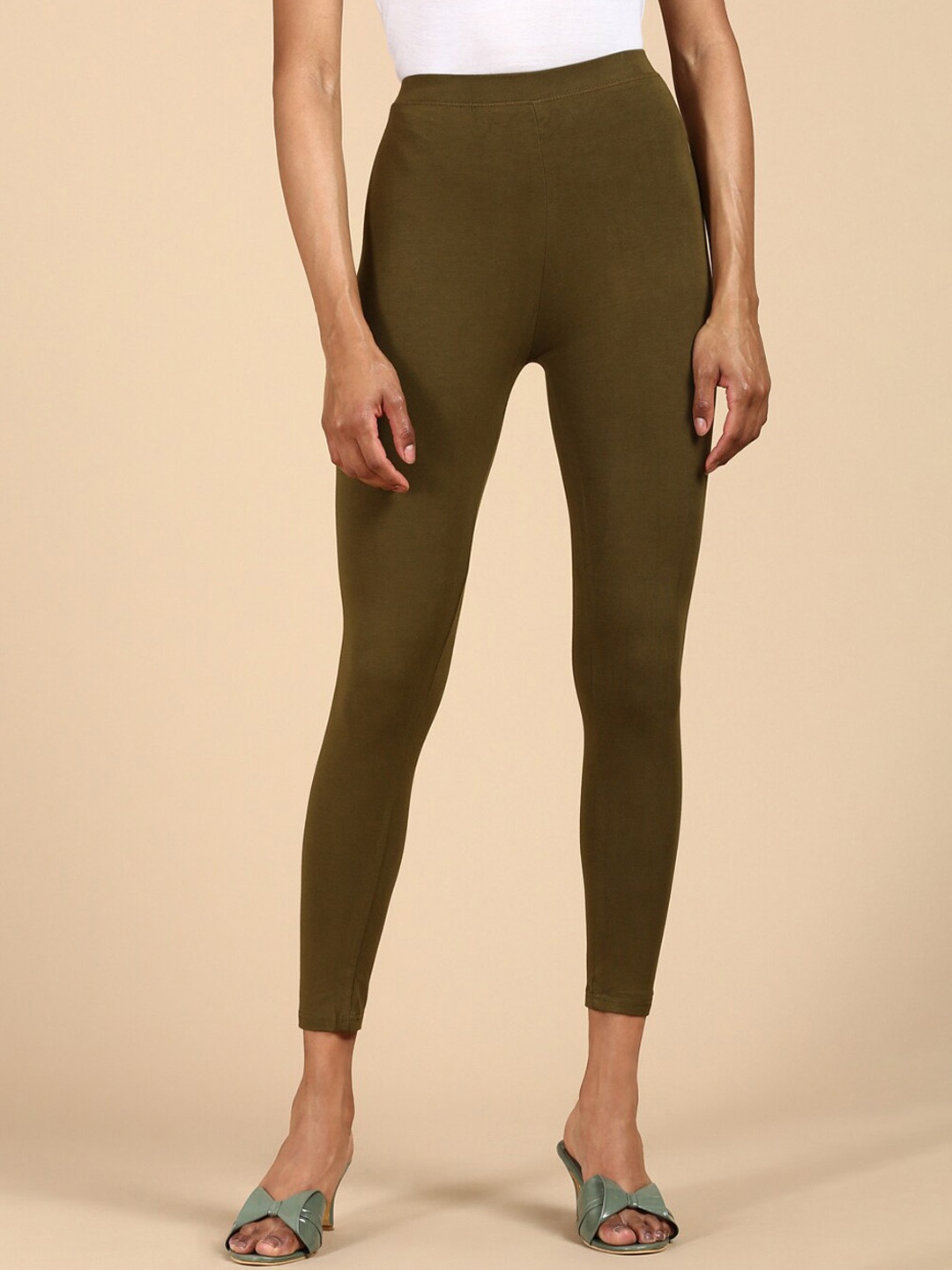 

De Moza Ankle-Length Leggings, Olive