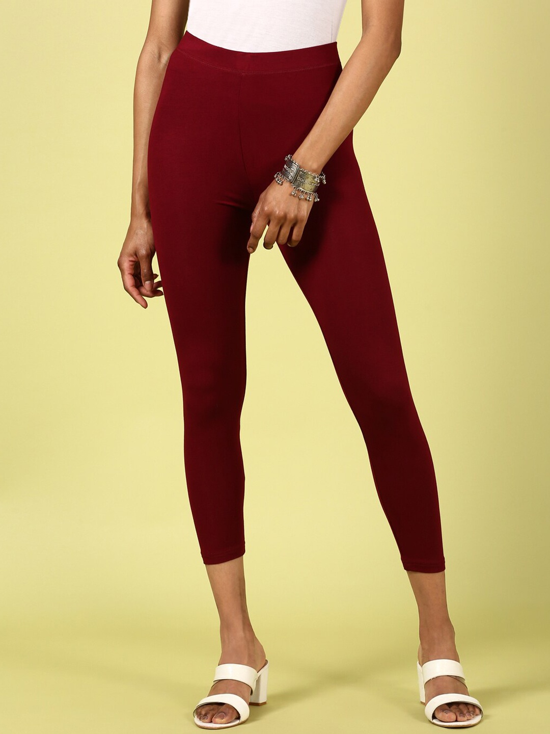 

De Moza Ankle-Length Leggings, Maroon