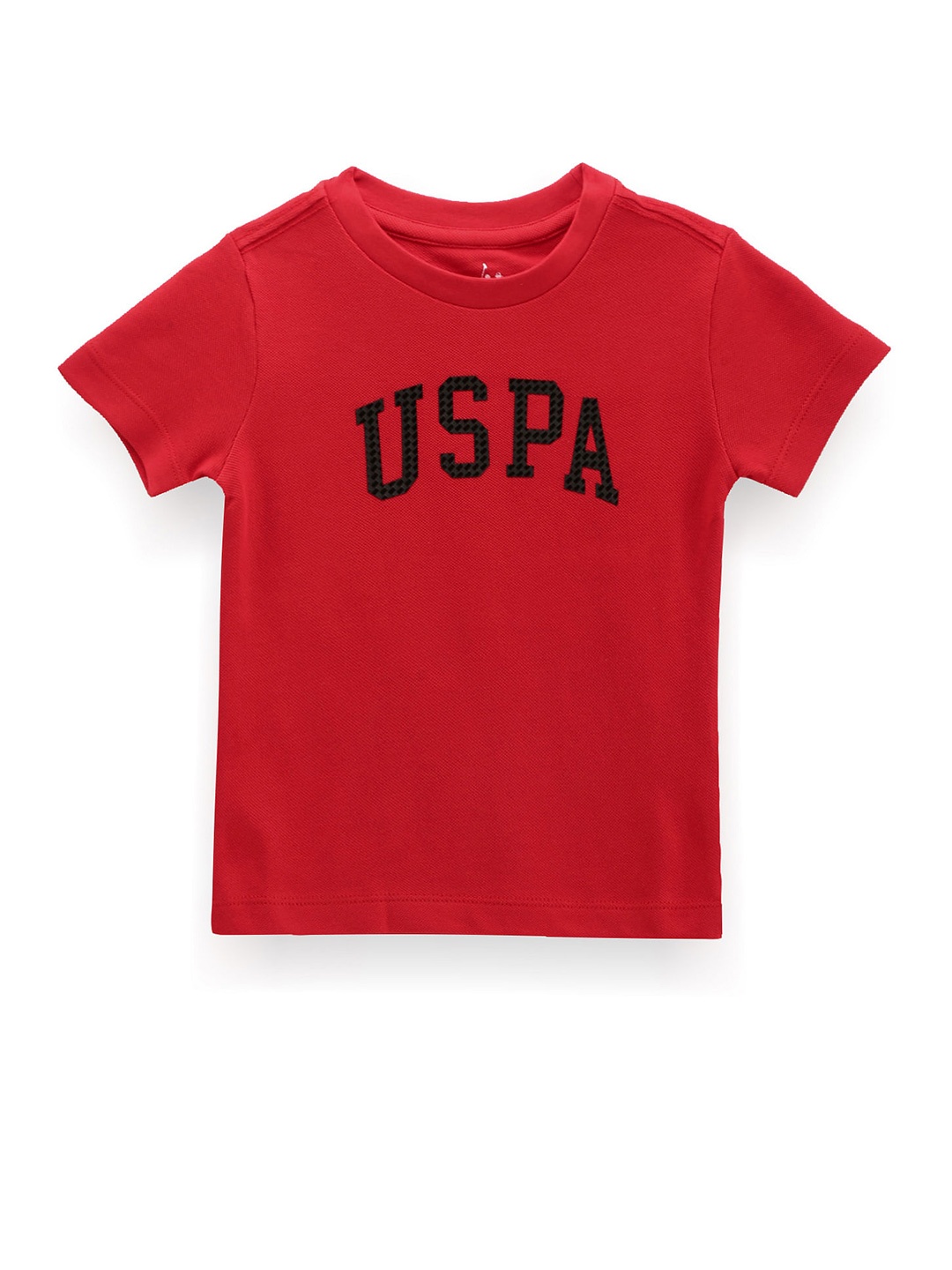 

U.S. Polo Assn. Kids Boys Typography Printed Cotton T-shirt, Red