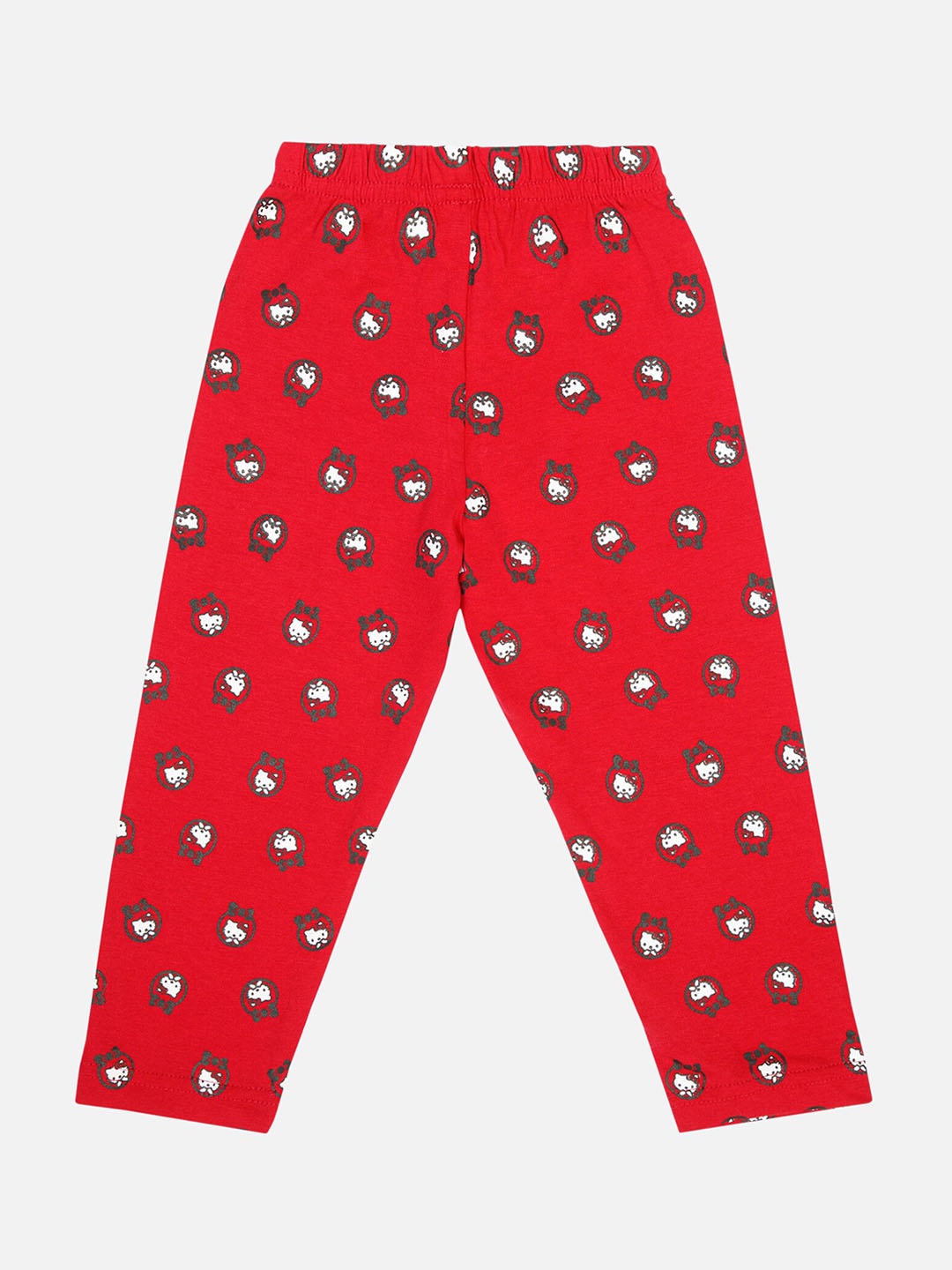 

Bodycare Infants Girls Conversational Printed Mid-Rise Pure Cotton Track Pant, Red