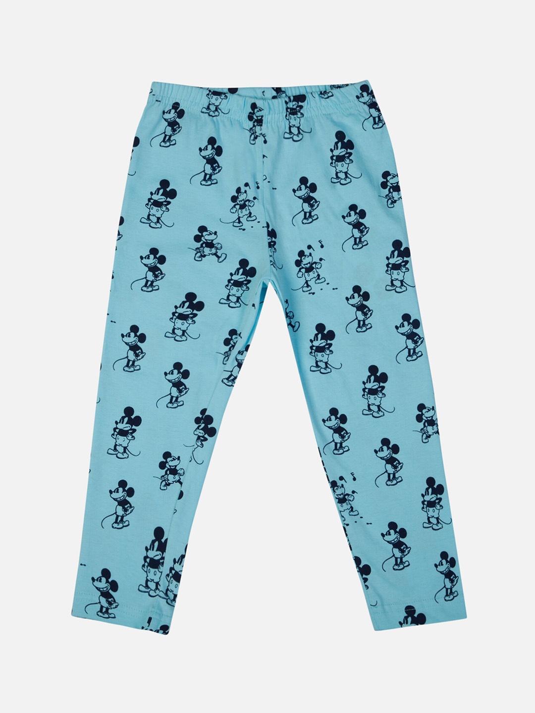 

Bodycare Girls Mickey Mouse Printed Cotton Mid Rise Track Pants, Blue