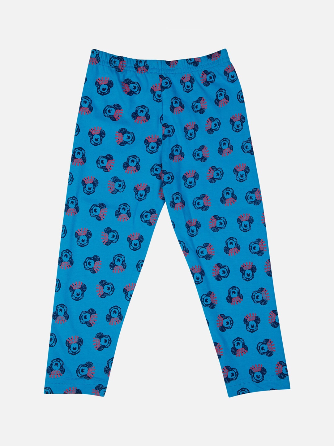 

Bodycare Girls Mickey Mouse Printed Mid-Rise Pure Cotton Track Pants, Blue