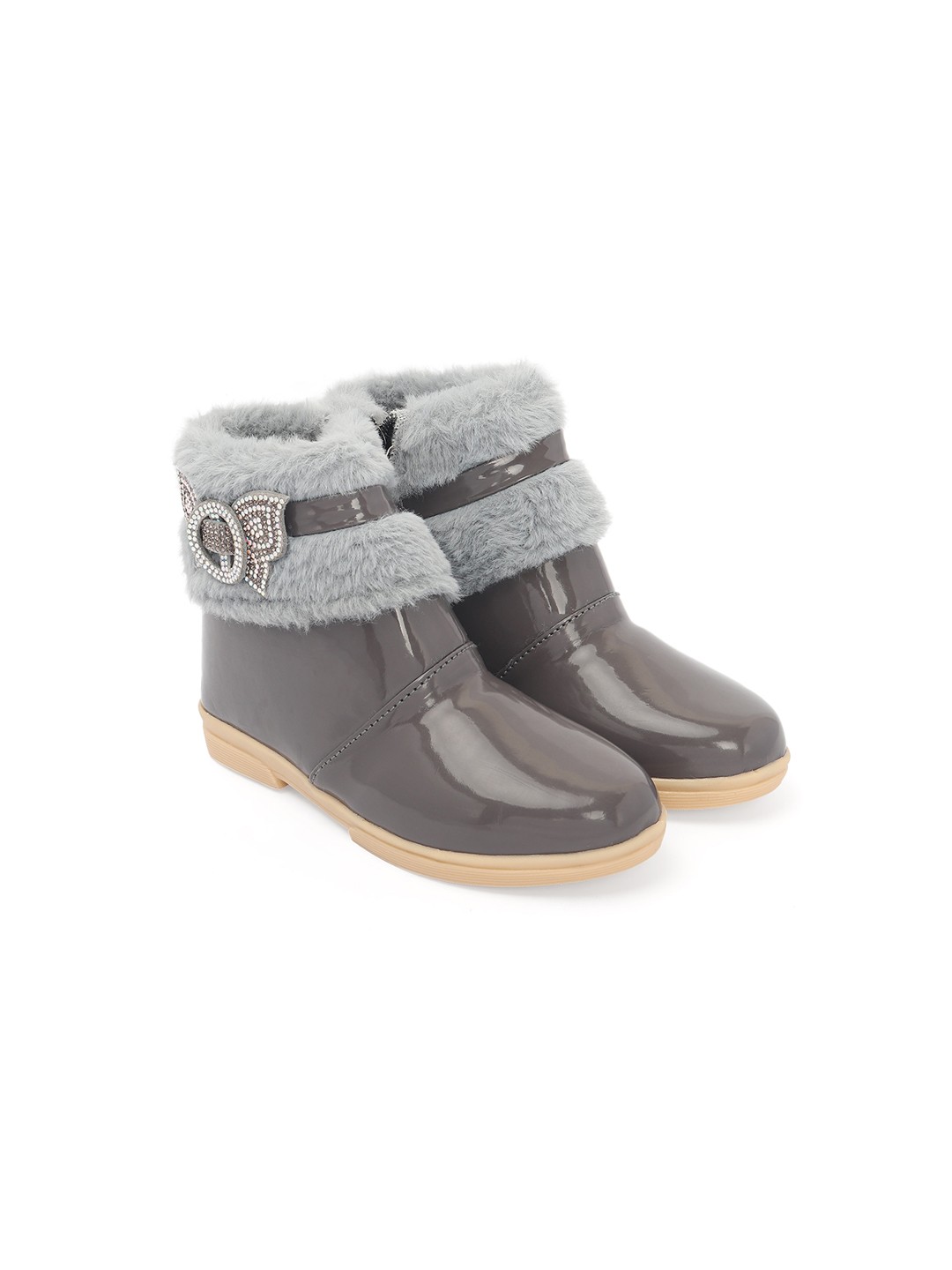 

BAESD Girls Bow Detailed Winter Boots, Grey