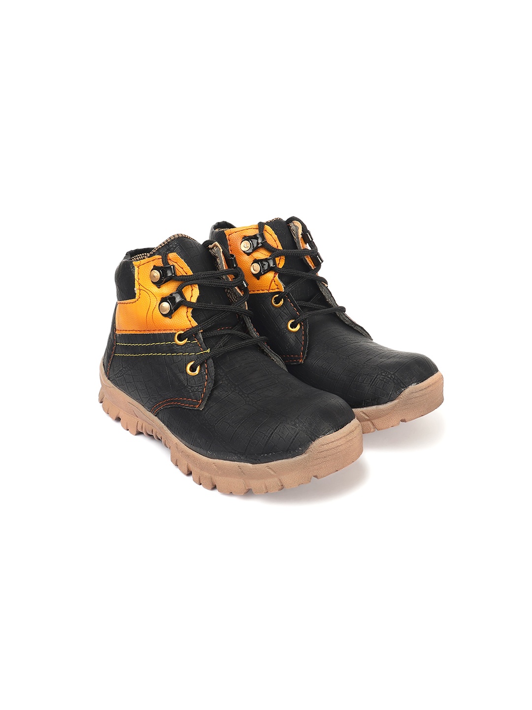 

BAESD Boys Round Toe Boots, Black