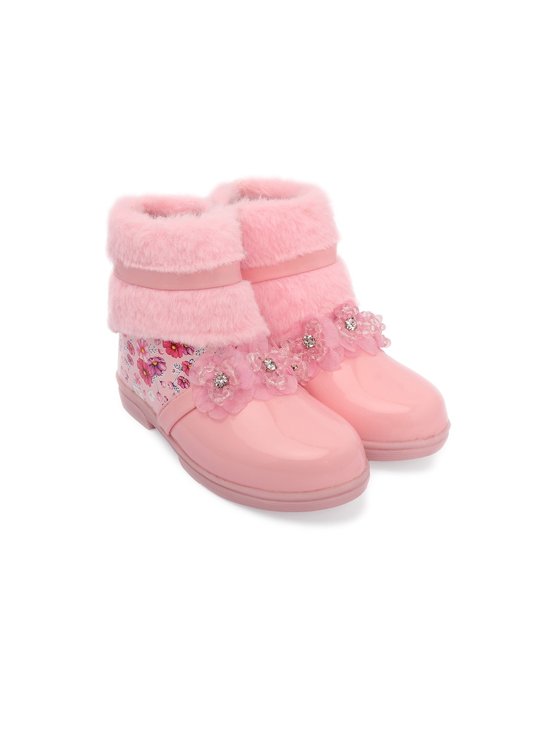 

BAESD Girls Printed embellished Winter Boots, Pink