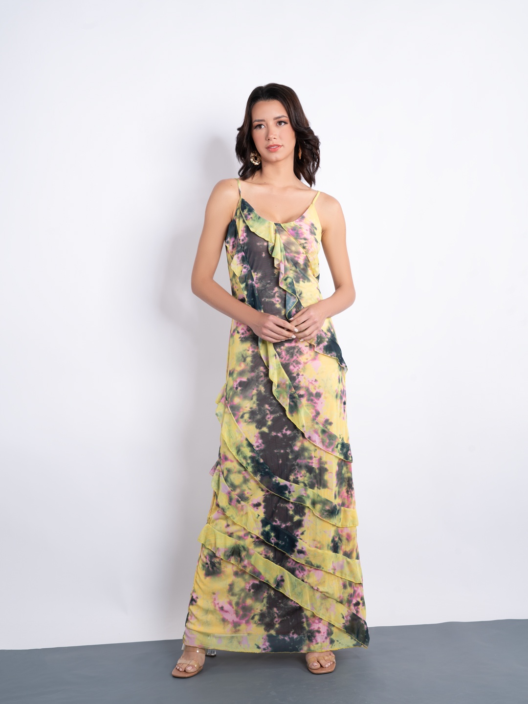 

Stylecast X Hersheinbox Dyed Ruffled Maxi Dress, Yellow