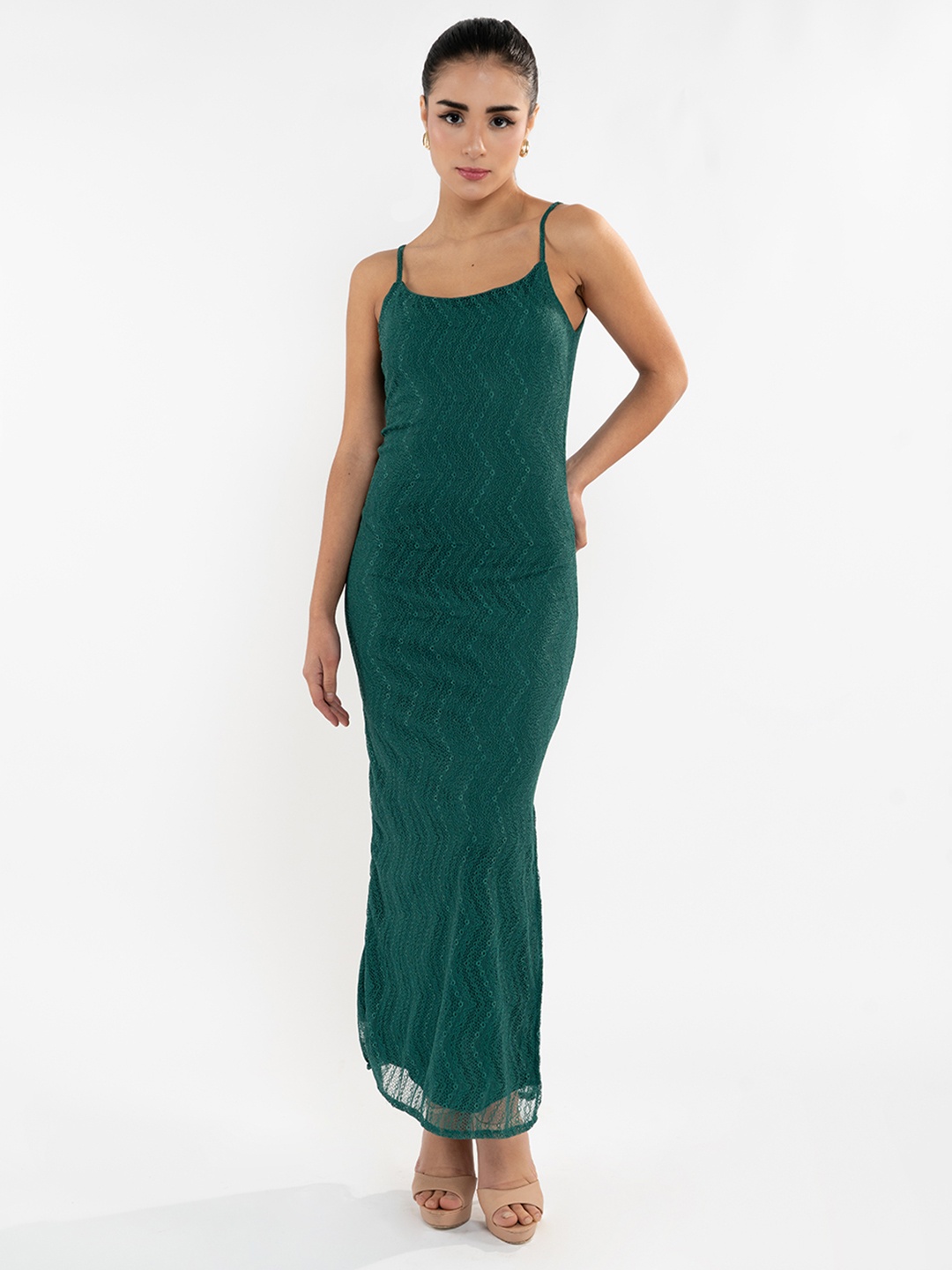 

Stylecast X Hersheinbox Shoulder Straps Lace Maxi Dress, Green