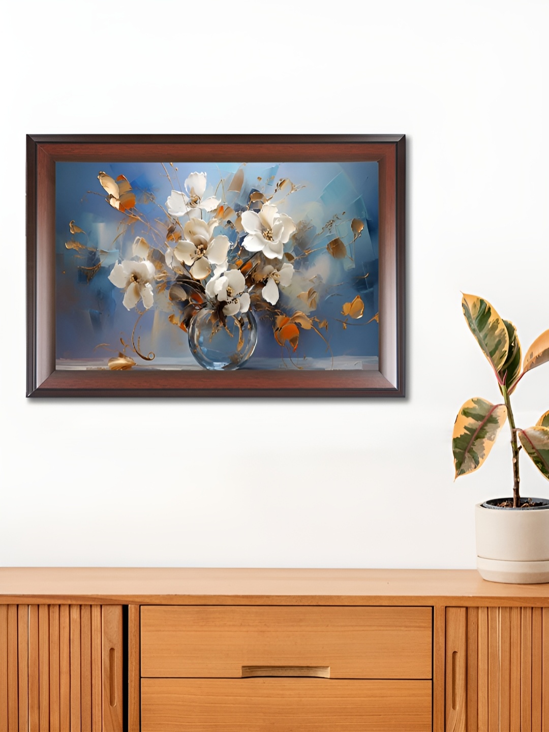 

WENS Brown & Blue Wooden Painting Wall Art