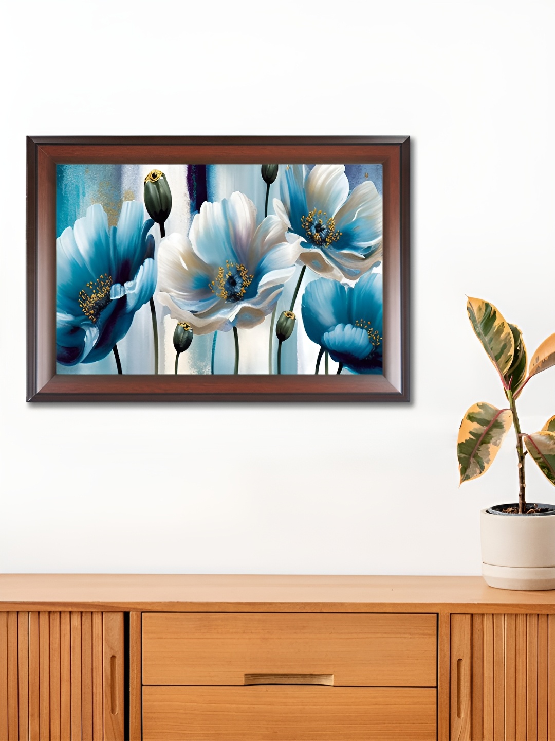 

WENS Brown & Blue Wooden Painting Wall Art