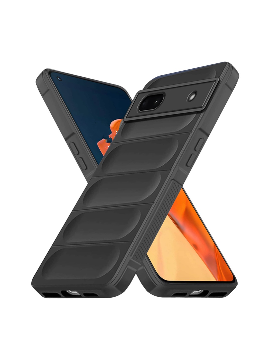 

Karwan Google Pixel 6A Hybrid Puffer Back Case, Black