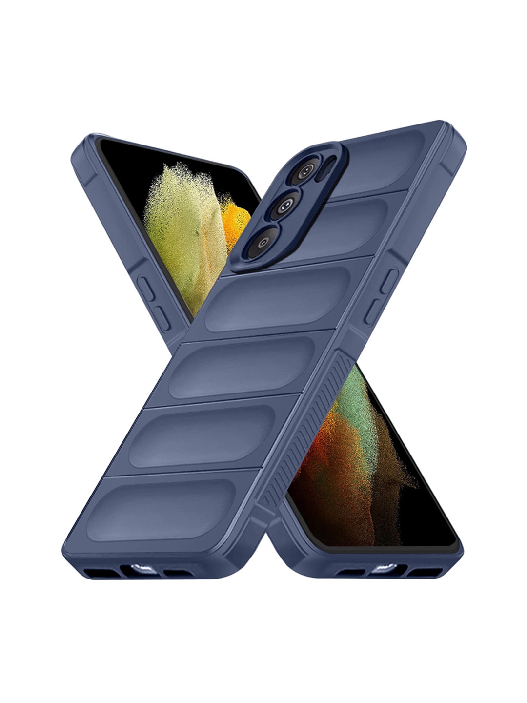 

Karwan Moto G62 Puffer Back Case, Blue