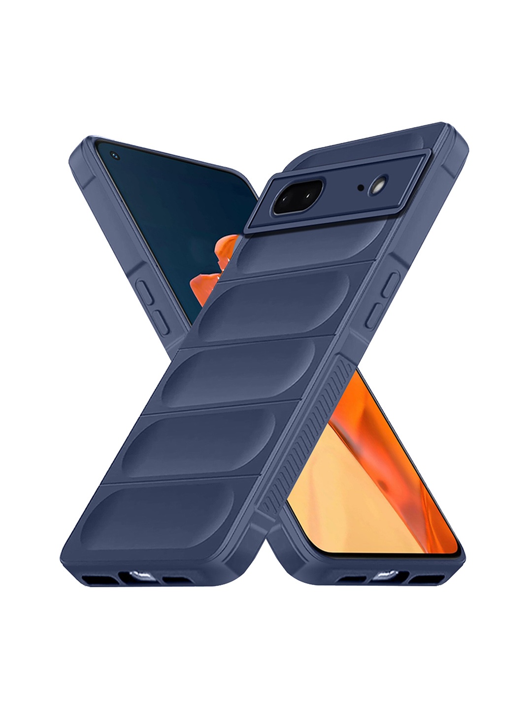 

Karwan Google Pixel 8 5G Hybrid Puffer Back Case, Blue
