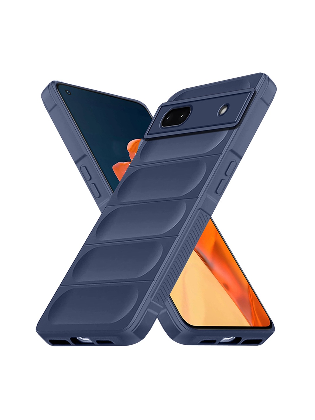 

Karwan Google Pixel 6A Hybrid Puffer Back Case, Blue