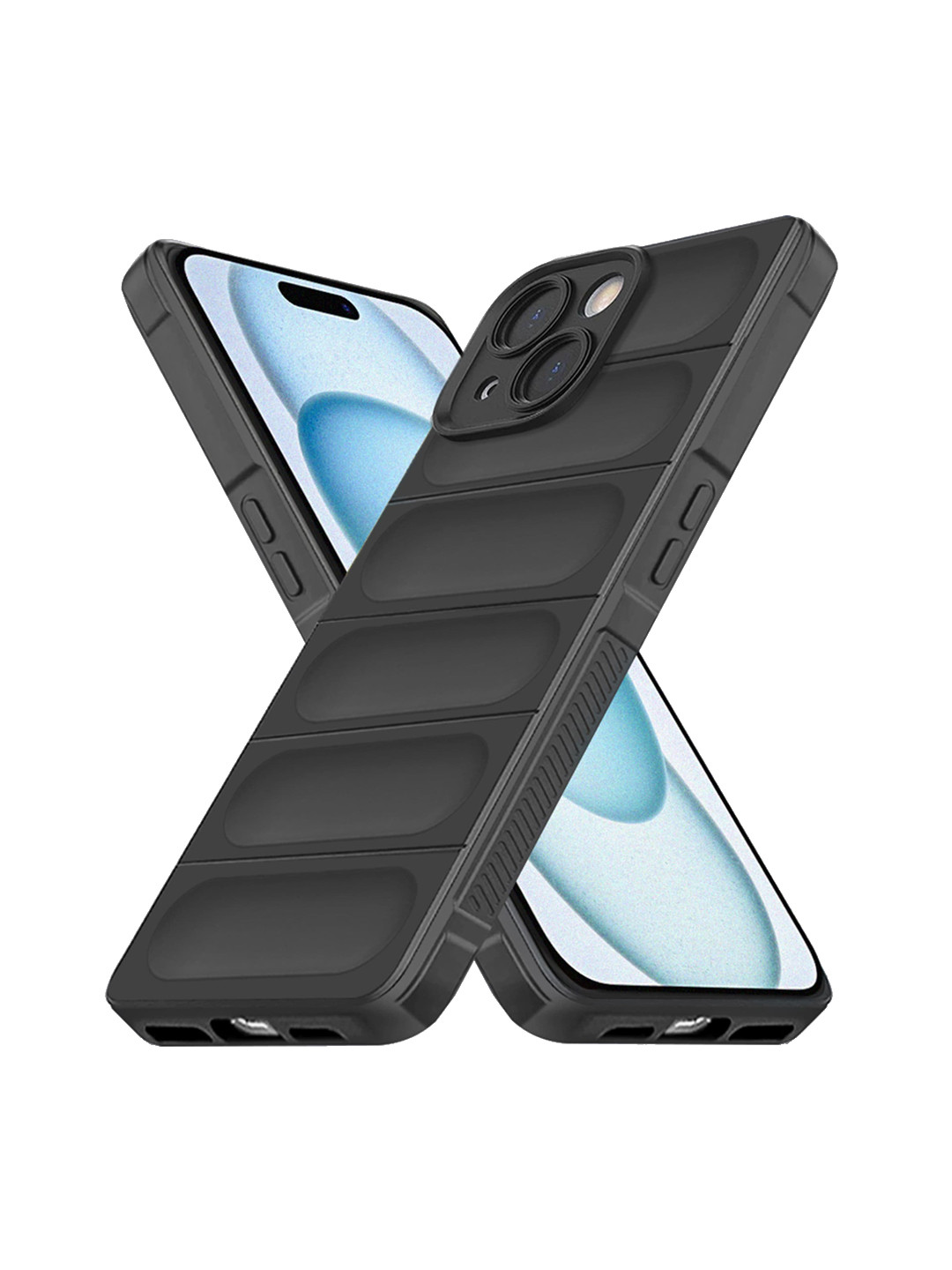 

Karwan iPhone 14 Hybrid Puffer Back Case, Black