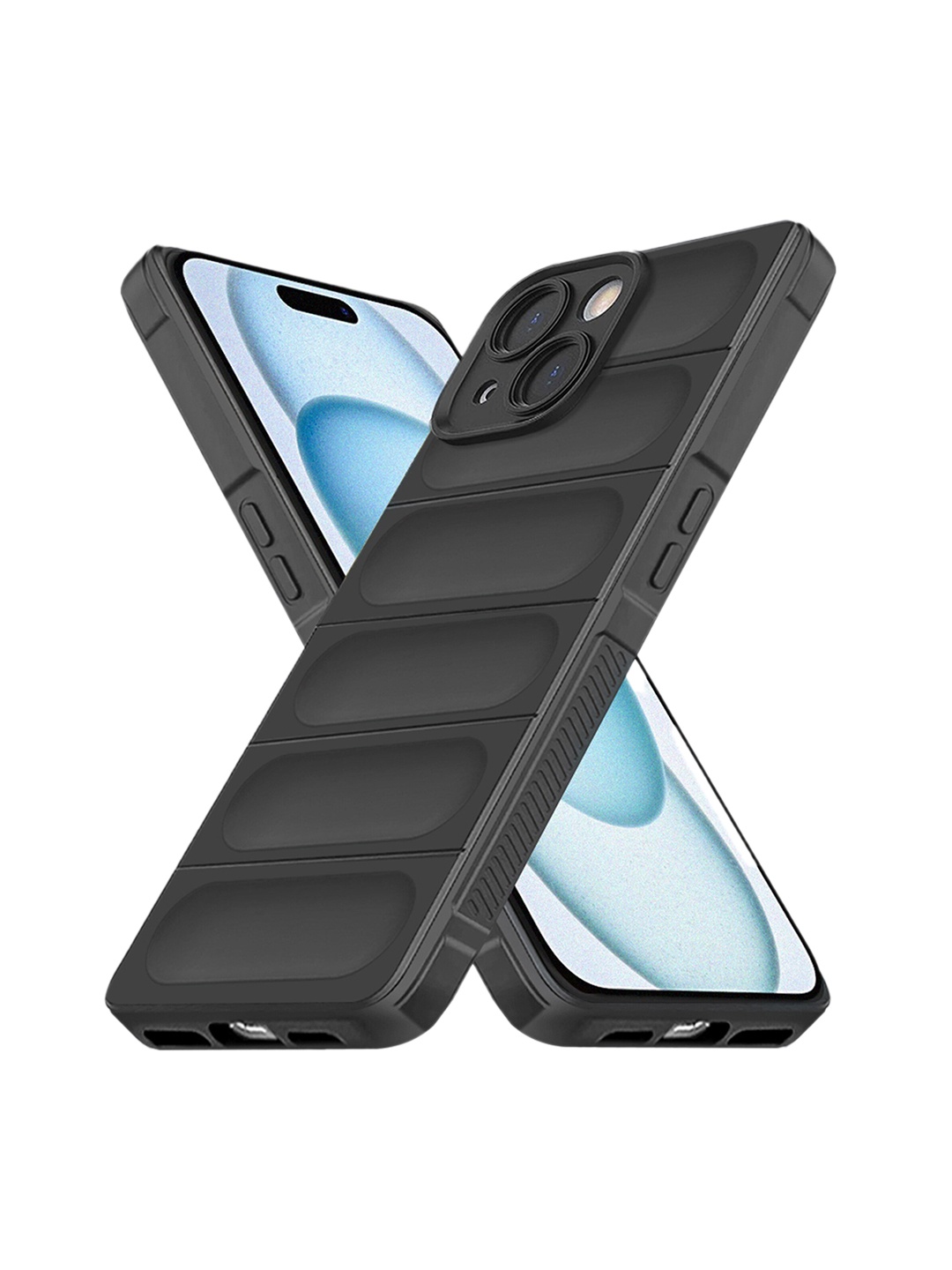

Karwan iPhone 13 Hybrid Puffer Back Case, Black