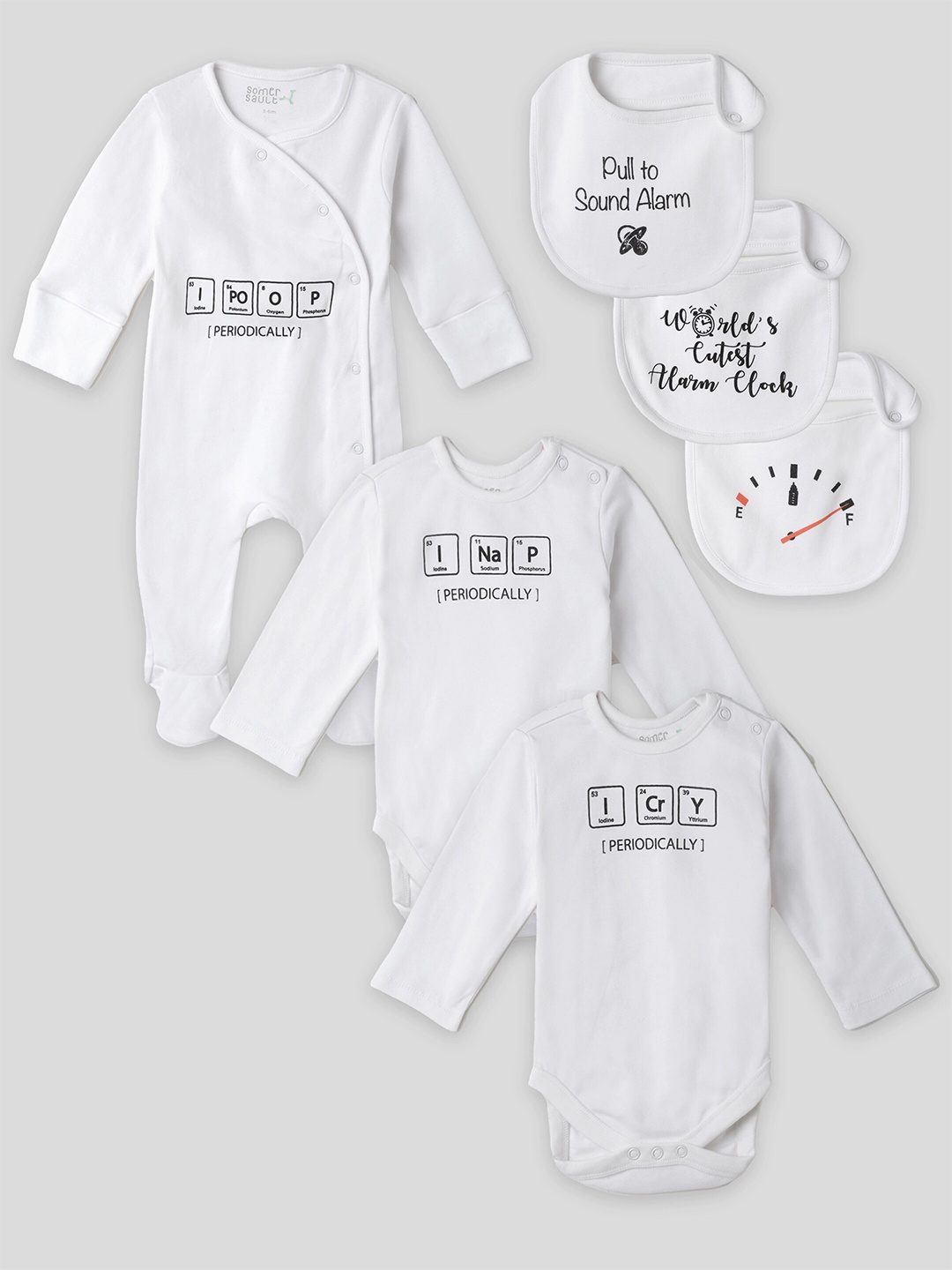 

Somersault Infants Set Of 6 Printed Apparel Gift Set, White