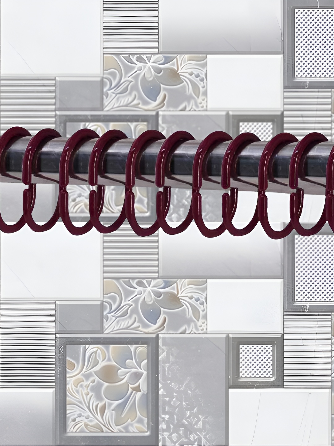 

Kookee 24 Pieces Maroon C-Shape Curtain Hook Rings