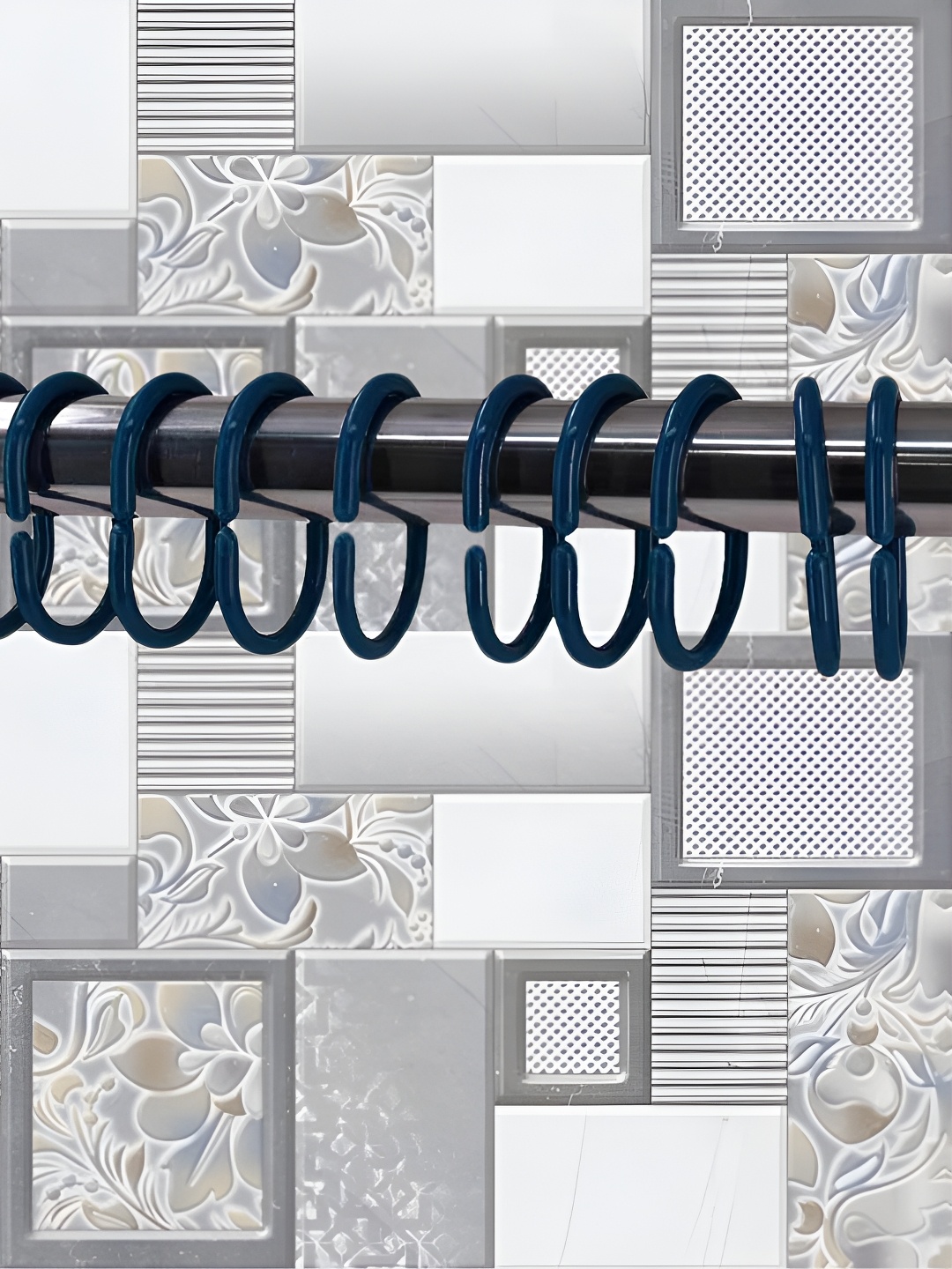 

Kookee Blue 12-Pieces C-Shape Curtain Hook Rings