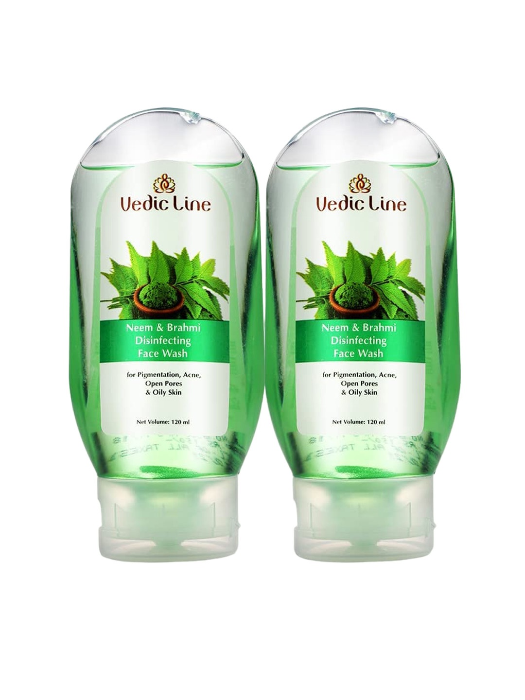 

Vedicline 2-Pcs Neem & Brahmi Disinfecting Face Wash - 120ml Each, Multi