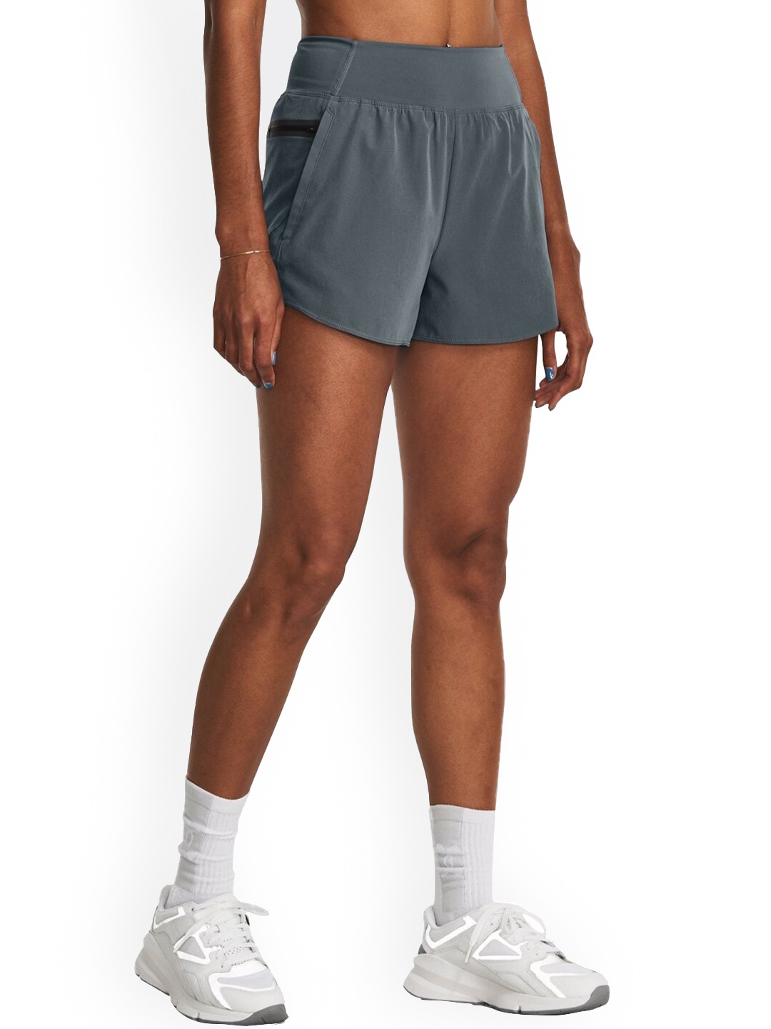UNDER ARMOUR SmartForm Women Flex Woven Loose-Fit Sports Shorts, Grey