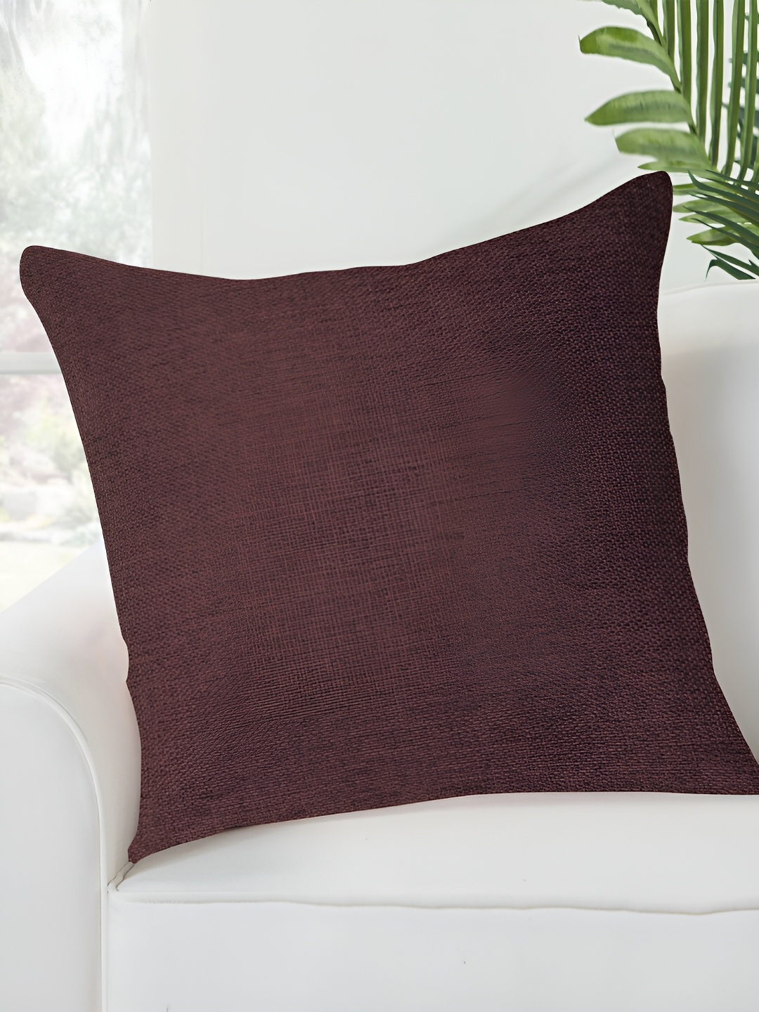 

FABURAA Brown Square Jute Cushion Covers