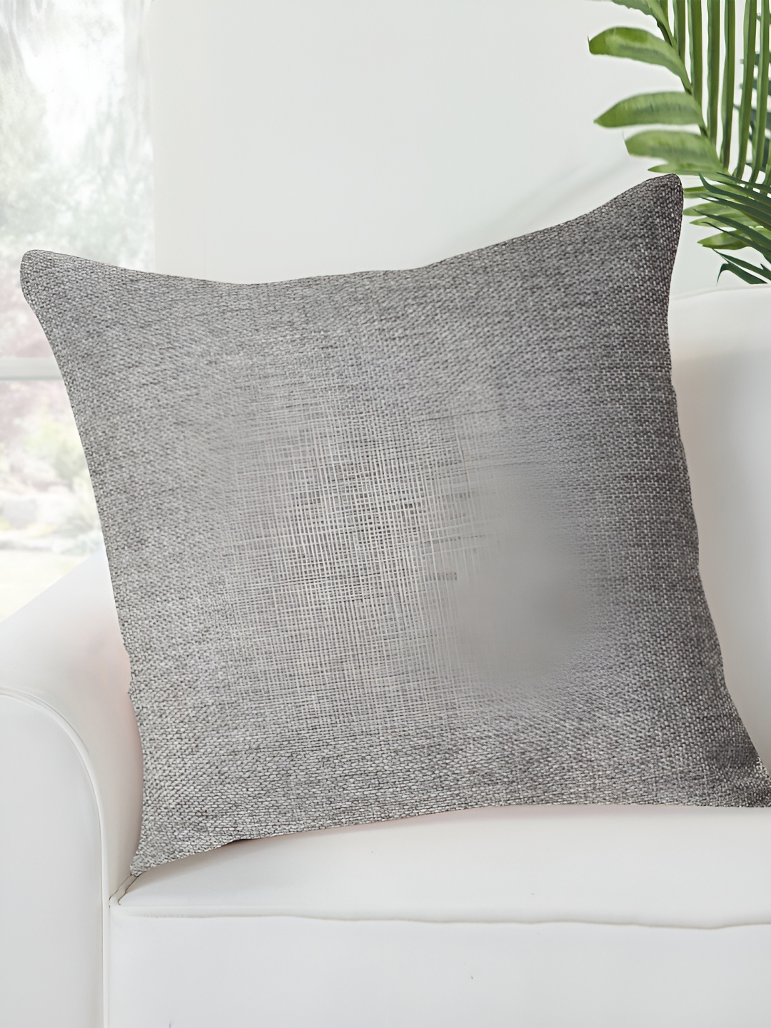 

FABURAA Grey Square Jute Cushion Covers