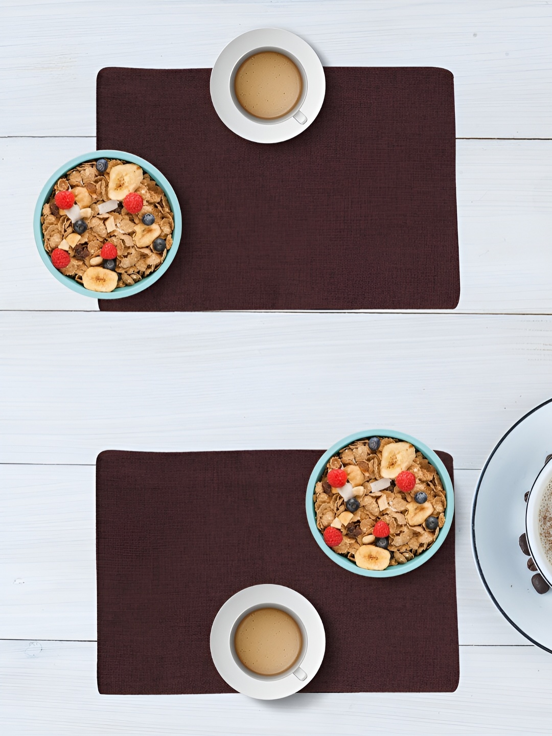 

FABURAA Brown 2 Pieces Jute Table Placemats