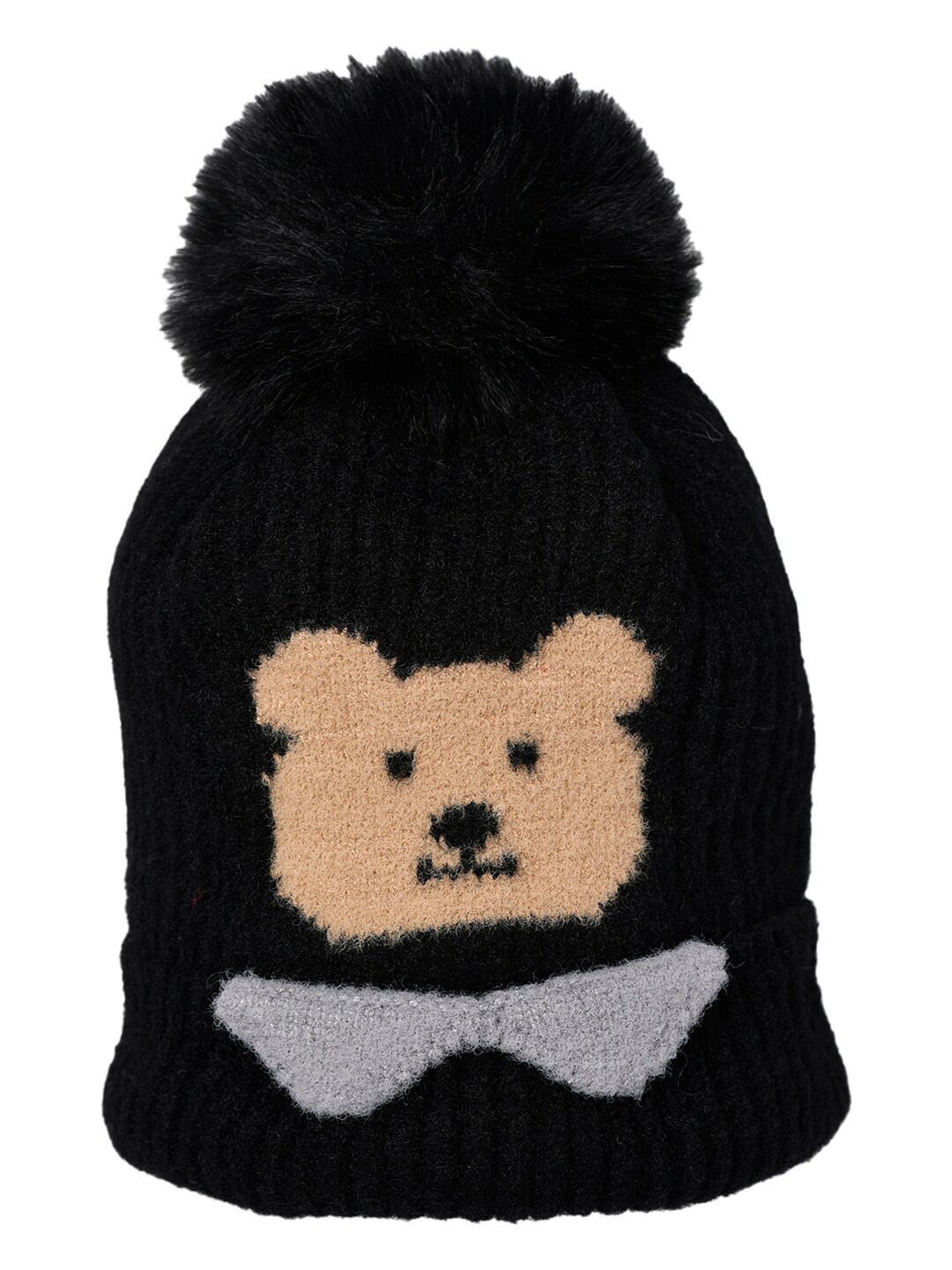 

KID-O-WORLD Kids Woollen Beanie, Black