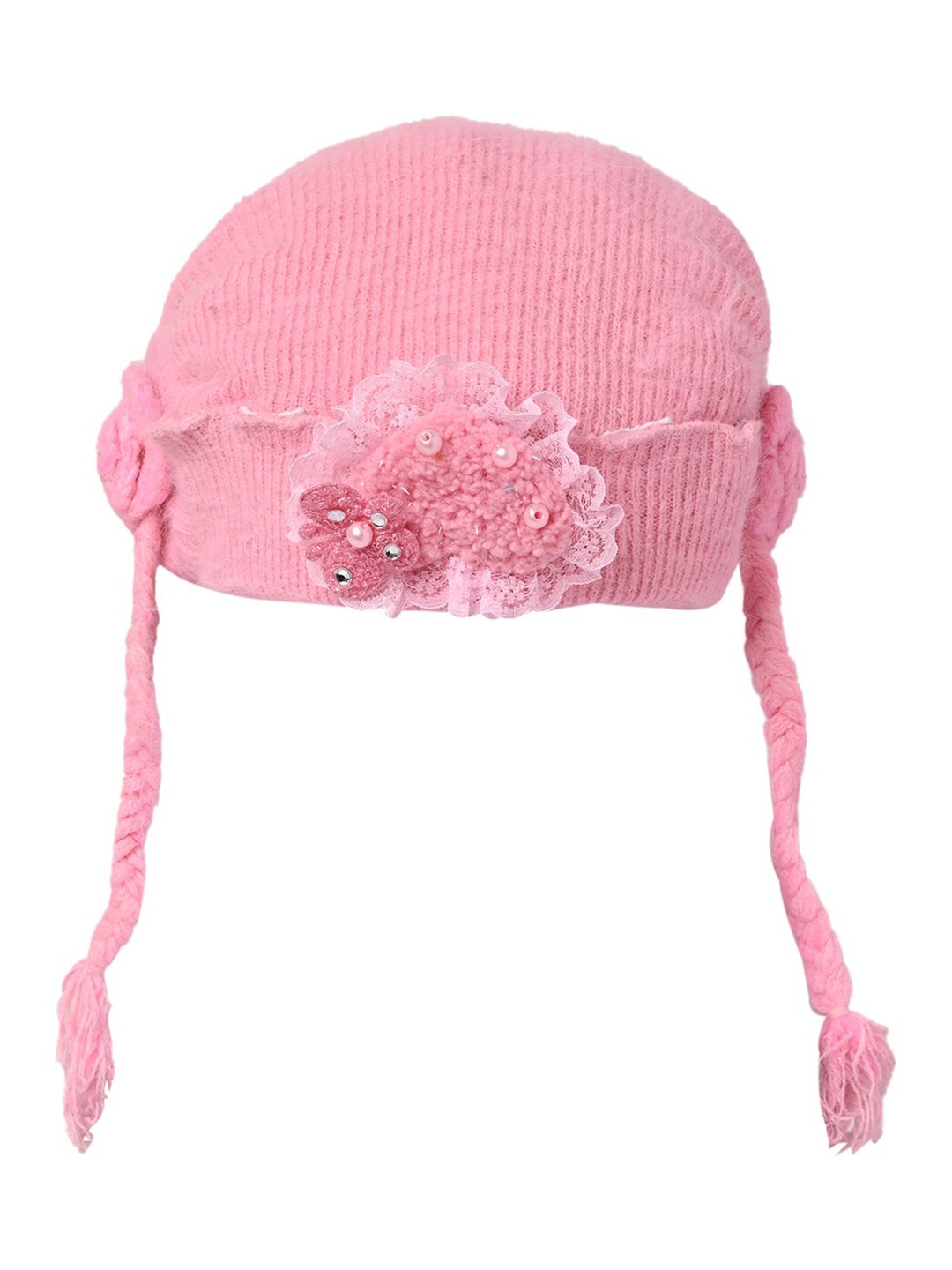 

KID-O-WORLD Girls Woollen Beanie, Pink