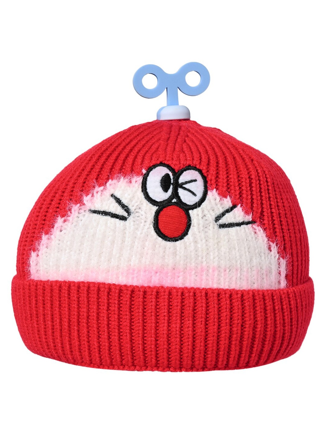 

KID-O-WORLD Girls Woollen Beanie, Red