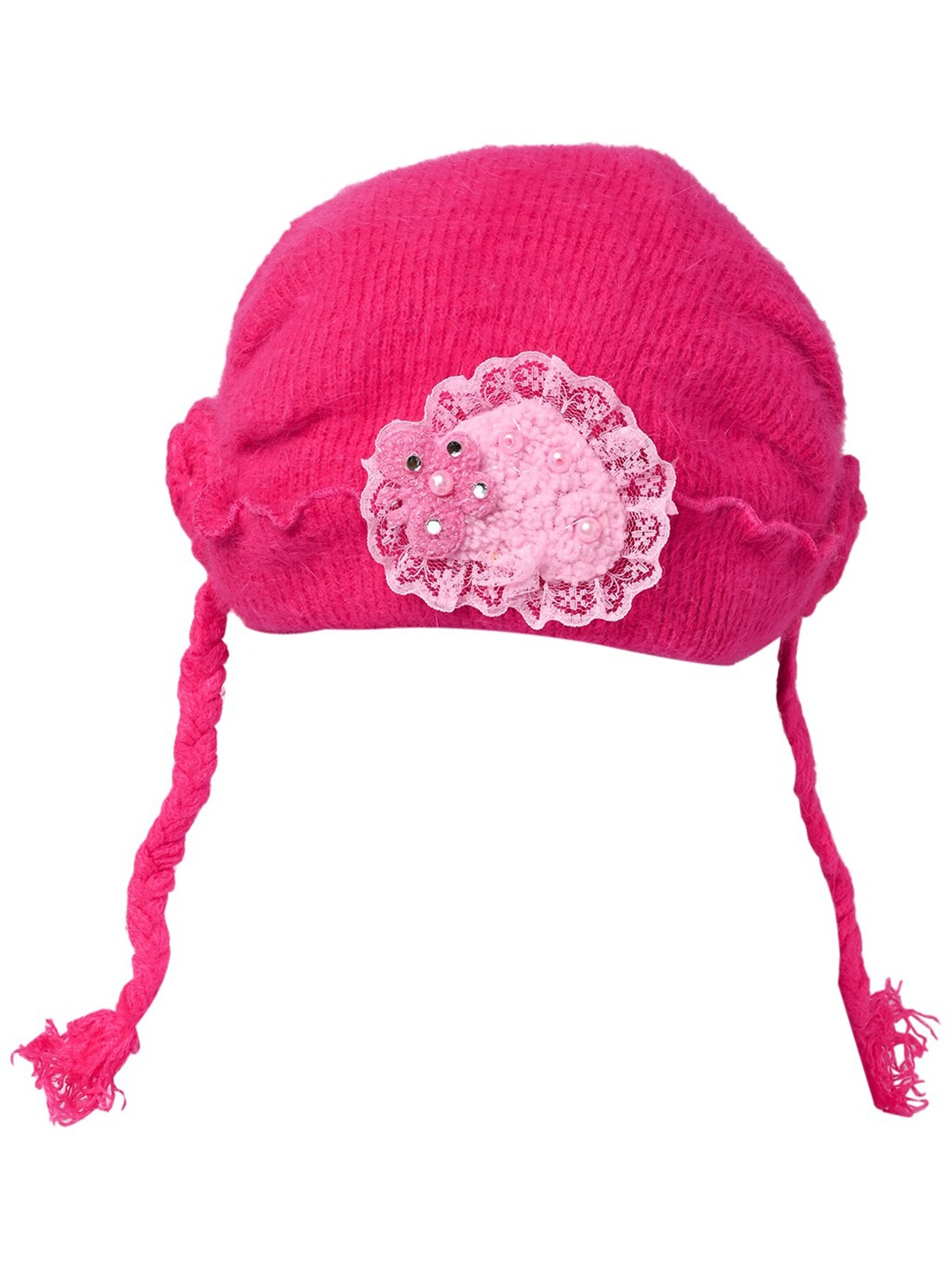 

KID-O-WORLD Girls Woollen Beanie, Pink