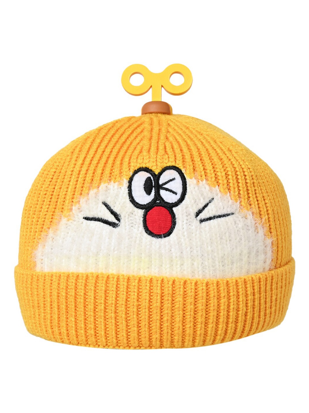 

KID-O-WORLD Kids Woollen Beanie, Yellow