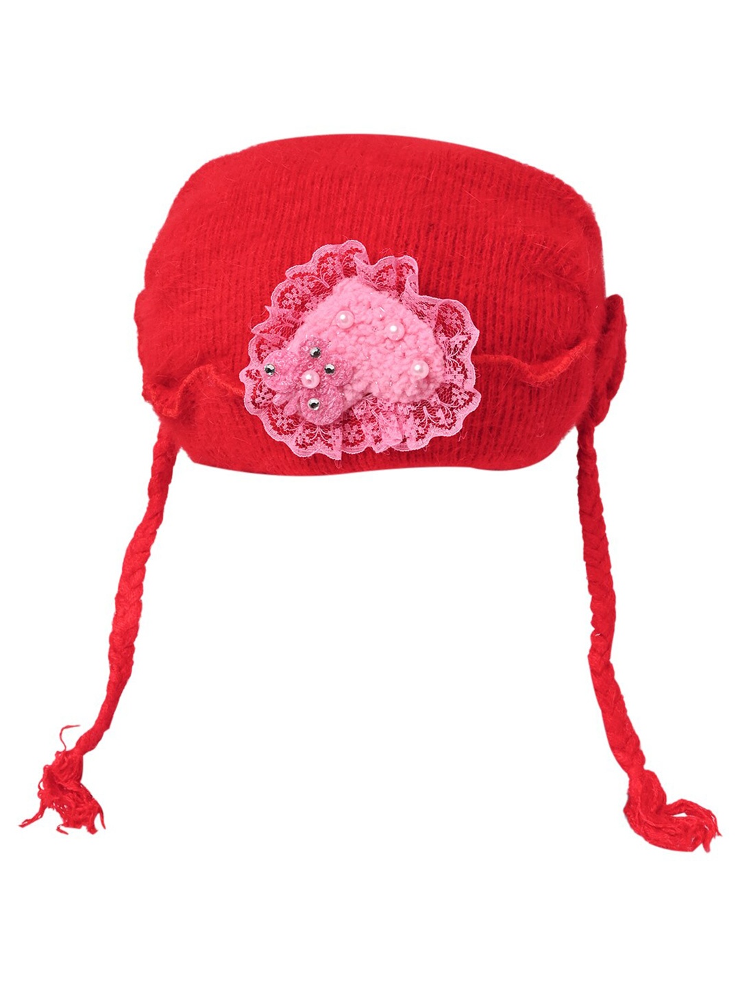 

KID-O-WORLD Girls Woollen Beanie, Red