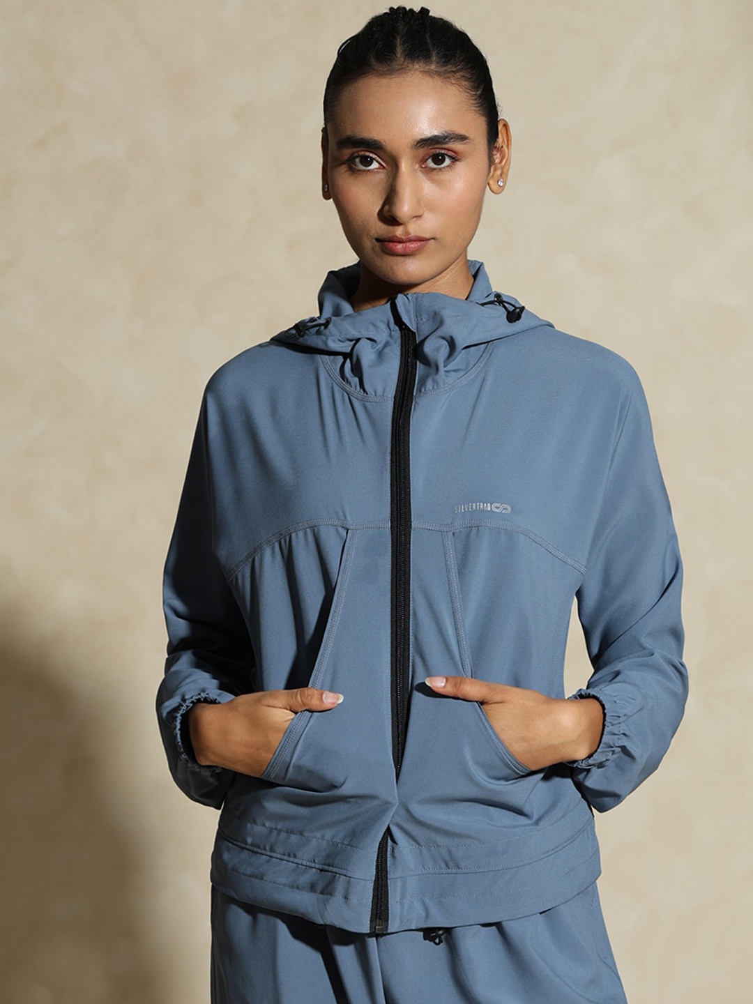 

Silvertraq Lightweight Hooded Bomber Jacket, Blue