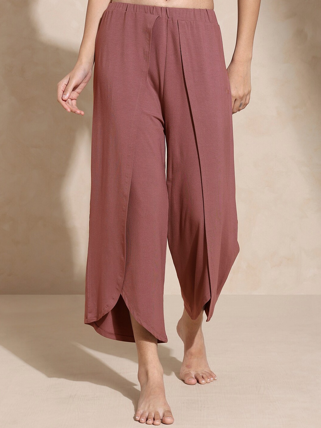 

Silvertraq Women Tulip Hem Lounge Pants, Rust