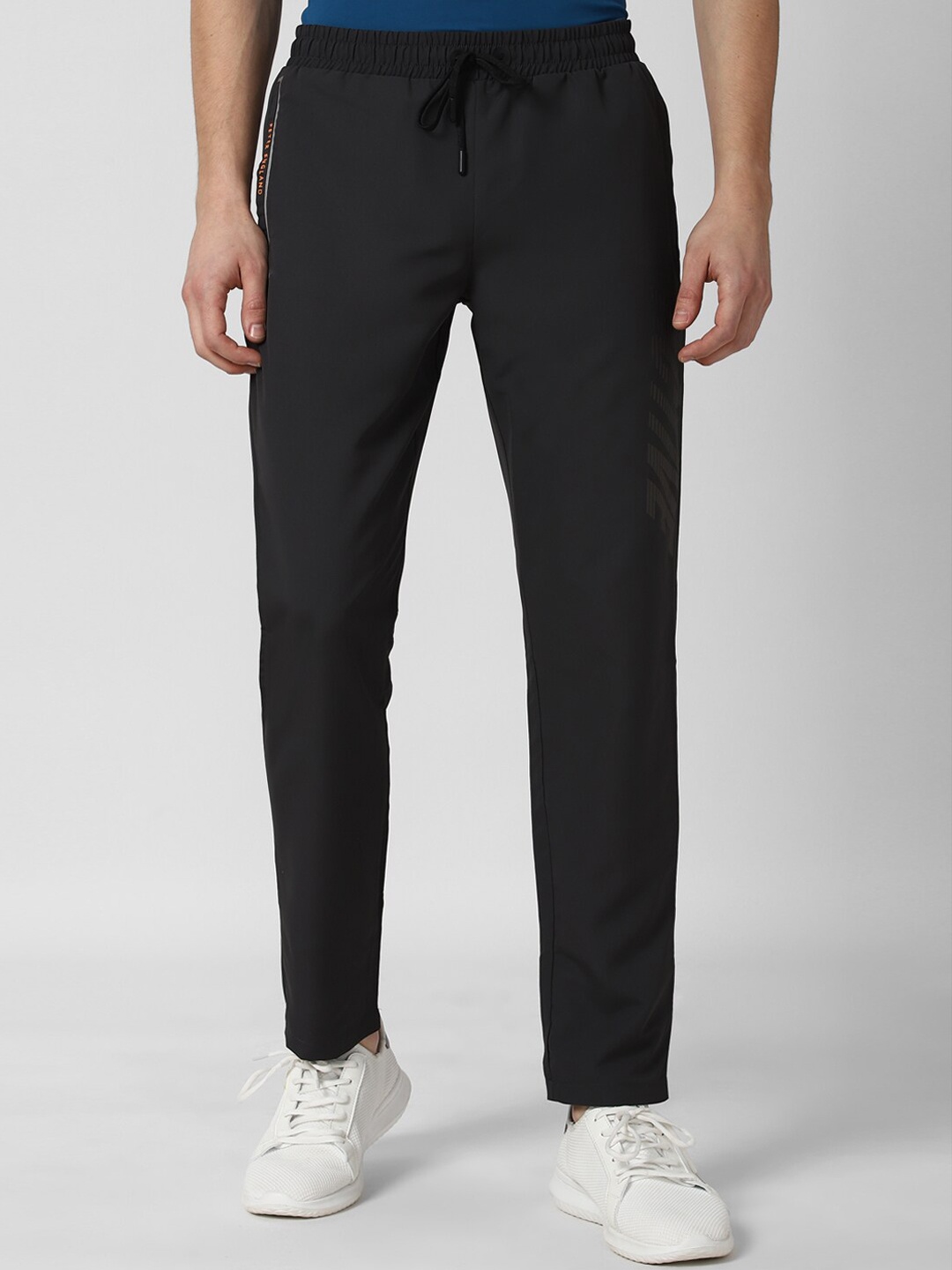 

Peter England Men Mid-Rise Sports Track Pant, Black