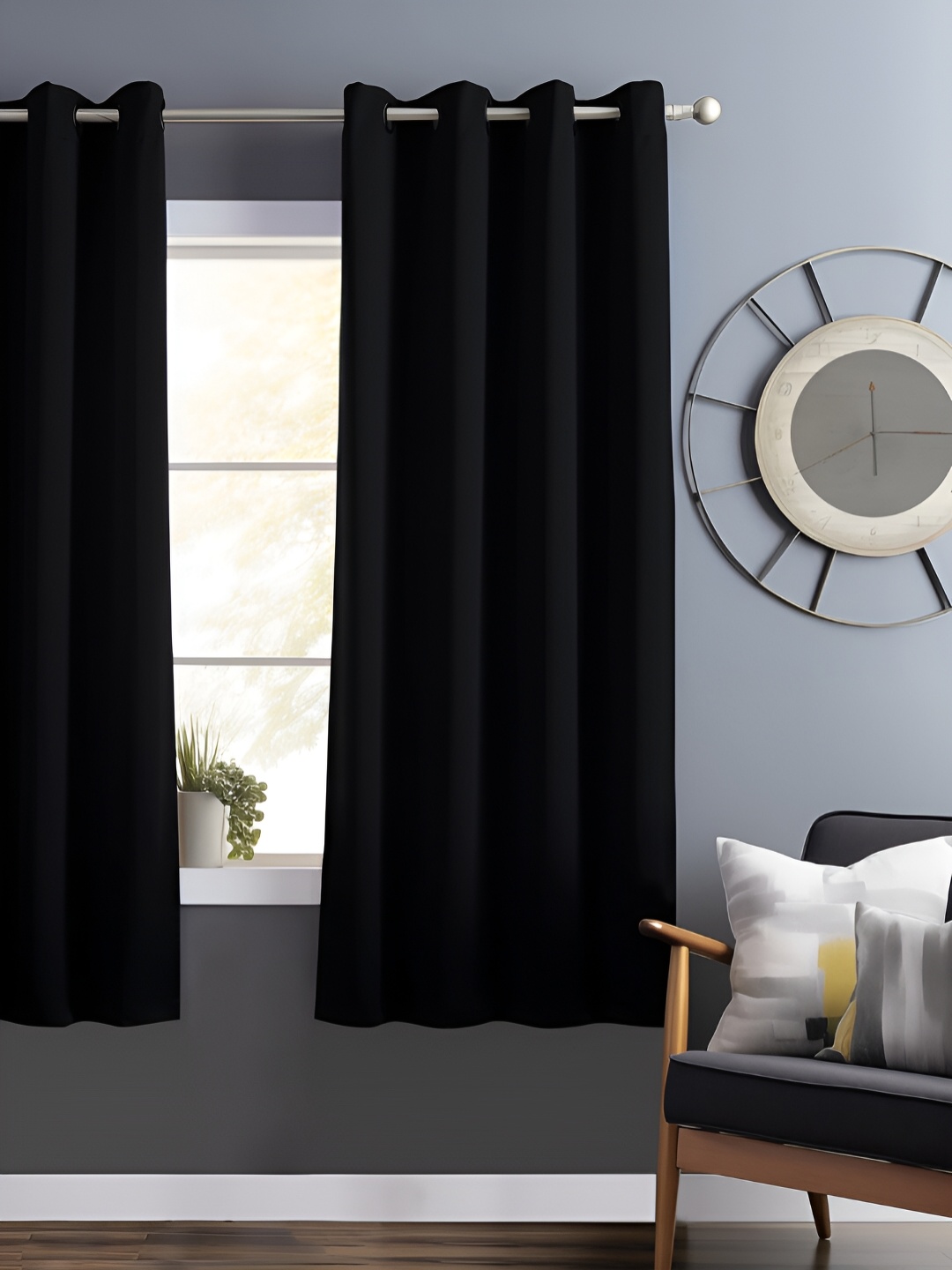 

Bedspun Black Black Out Window Curtain