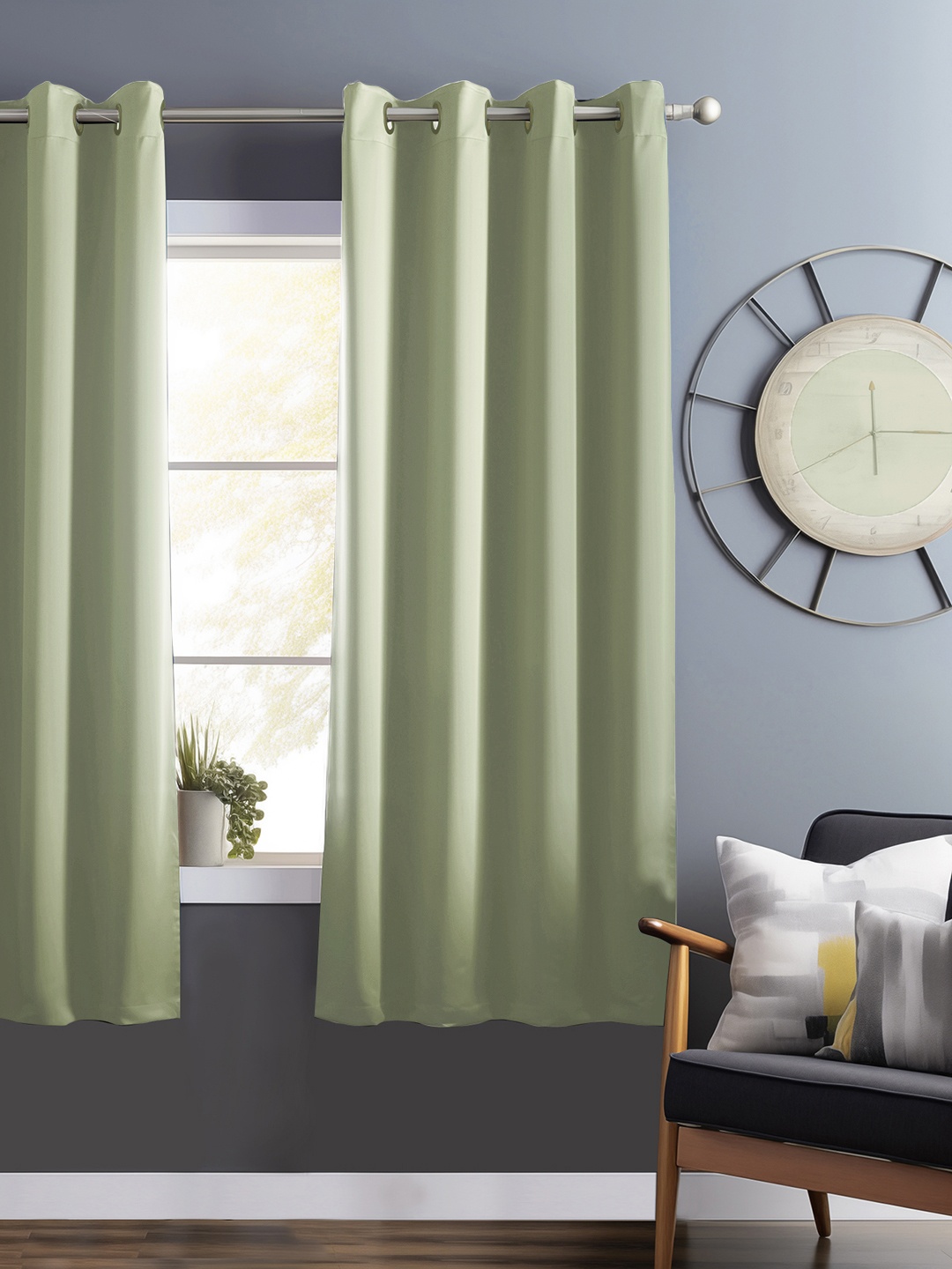 

Bedspun Green Black Out Window Curtain