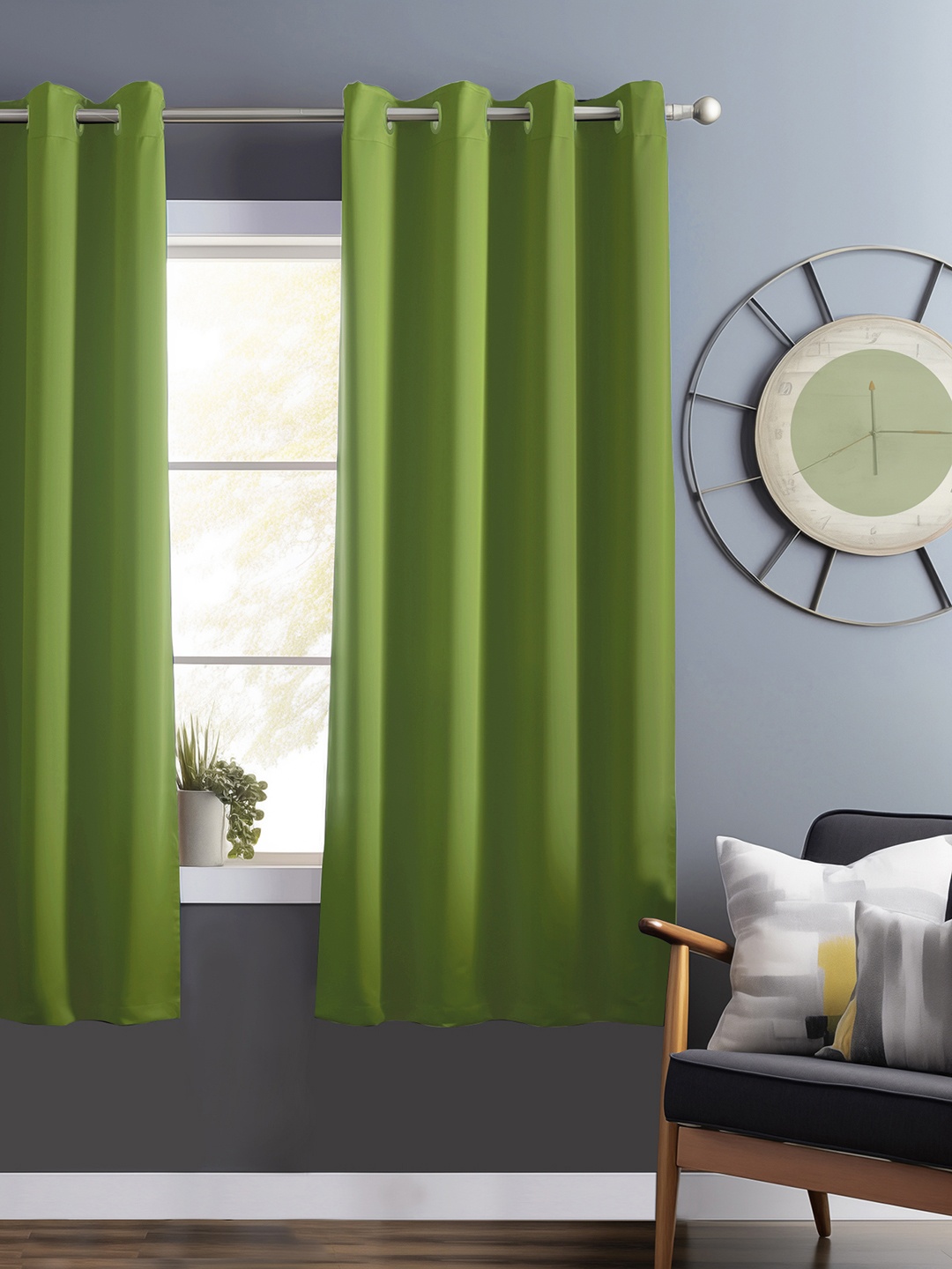 

Bedspun Green Black Out Window Curtain