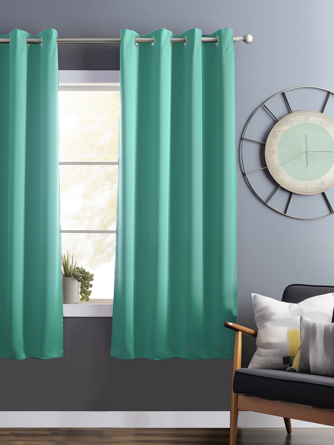 

Bedspun Lime Green Black Out Window Curtain