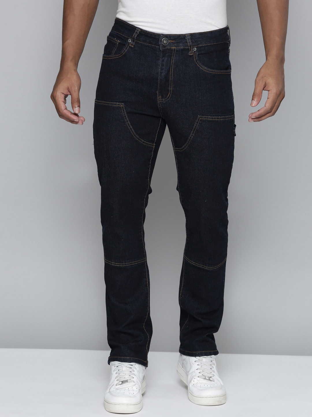 

WAIMEA Men Hollywood Relaxed Fit Clean Look Stretchable Jeans, Navy blue